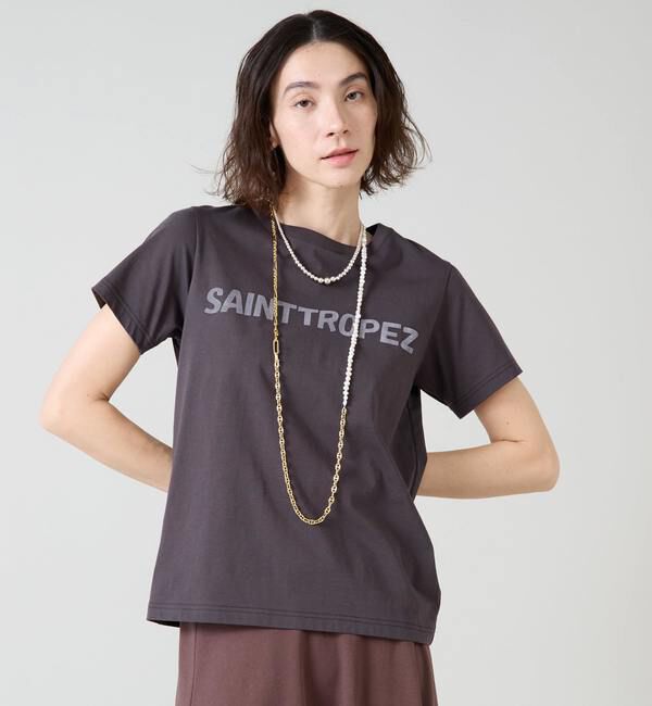 Liesse「SAINTTROPEZロゴTシャツ」|Tシャツ・カットソー|ブラウン