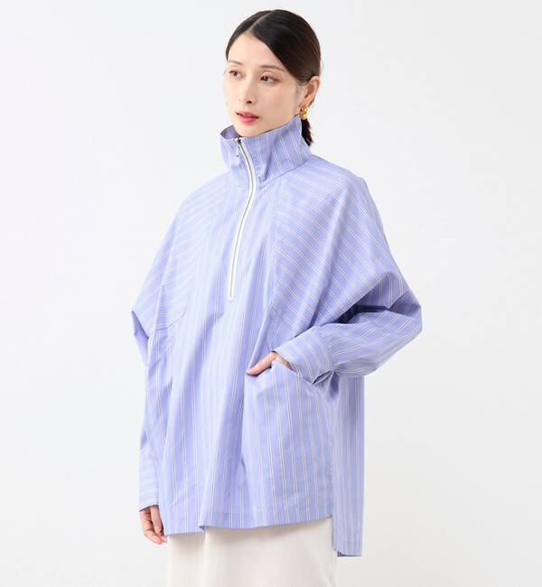 Soffitto「ハーフジップオーバーサイズブラウス」|シャツ・ブラウス|