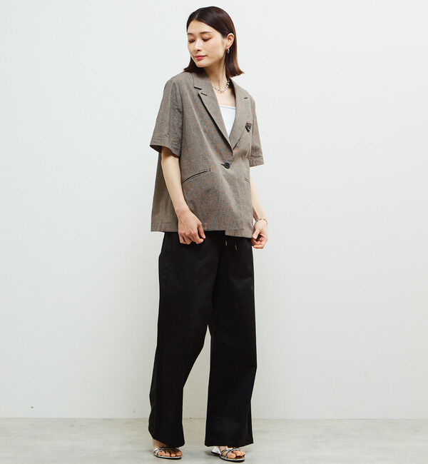 SOFFITTO「袖が取り外し可能2WAY麻混ジャケット」|テーラードジャケット|