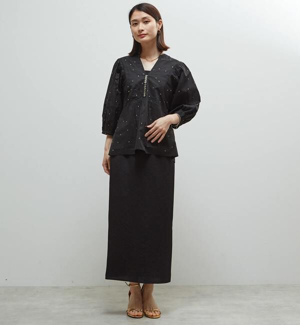 Soffitto「《定番》サテンサイドスリットタイトスカート」|スカート|