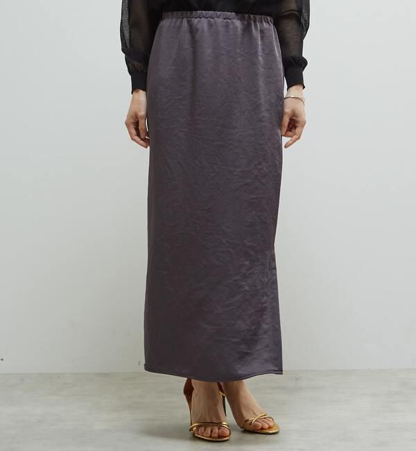 Soffitto「《定番》サテンサイドスリットタイトスカート」|スカート|