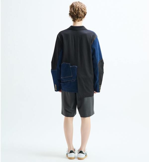 Soffitto「《別注》【AULA AILA/アウラ アイラ】CHECK DENIM COMBONATON JACKET」|テーラードジャケット|