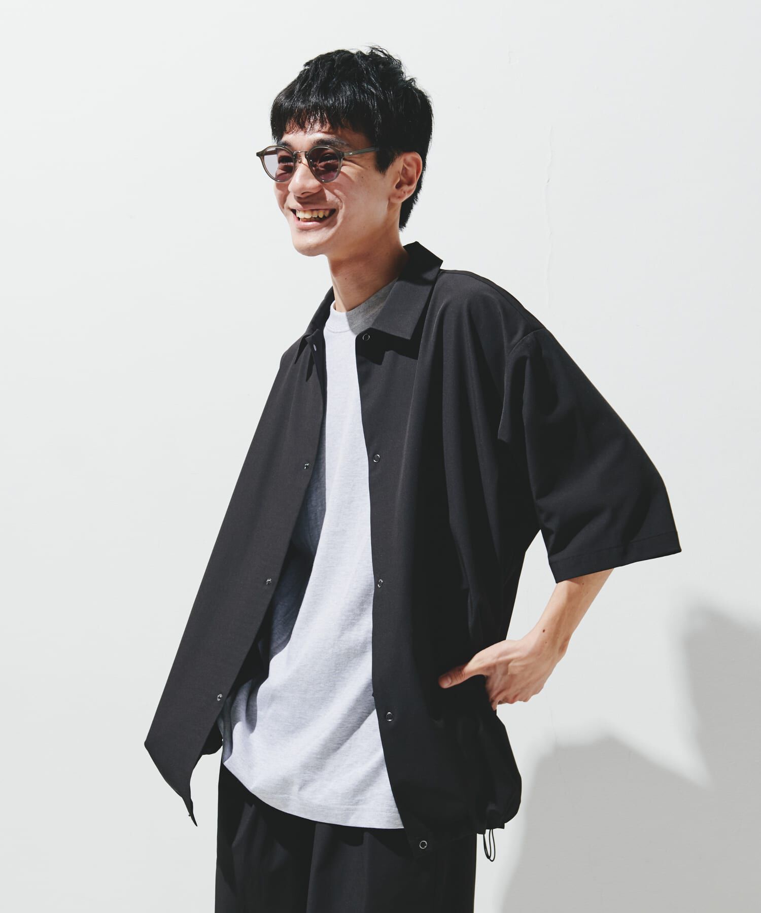 URBAN RESEARCH DOORS「『仁村紗和さん着用』『UR TECH』サマシェア シャツカーディガン」|シャツ・ブラウス|