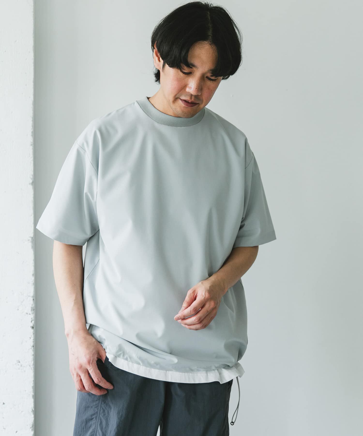 URBAN RESEARCH DOORS「『吸水速乾/UVカット/防シワ』ダブルクロス ストレッチプルオーバー」|Tシャツ・カットソー|