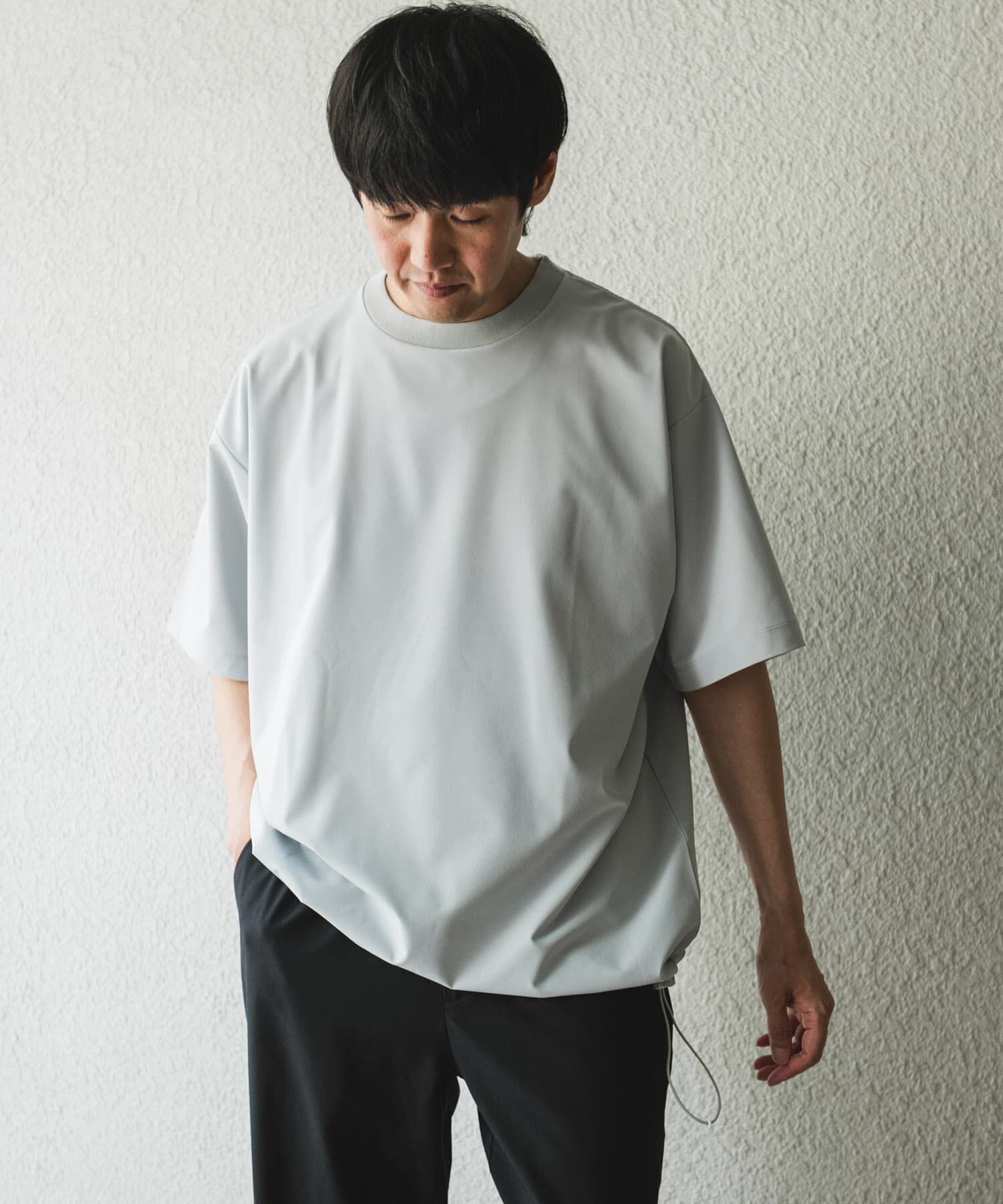 URBAN RESEARCH DOORS「『吸水速乾/UVカット/防シワ』ダブルクロス ストレッチプルオーバー」|Tシャツ・カットソー|