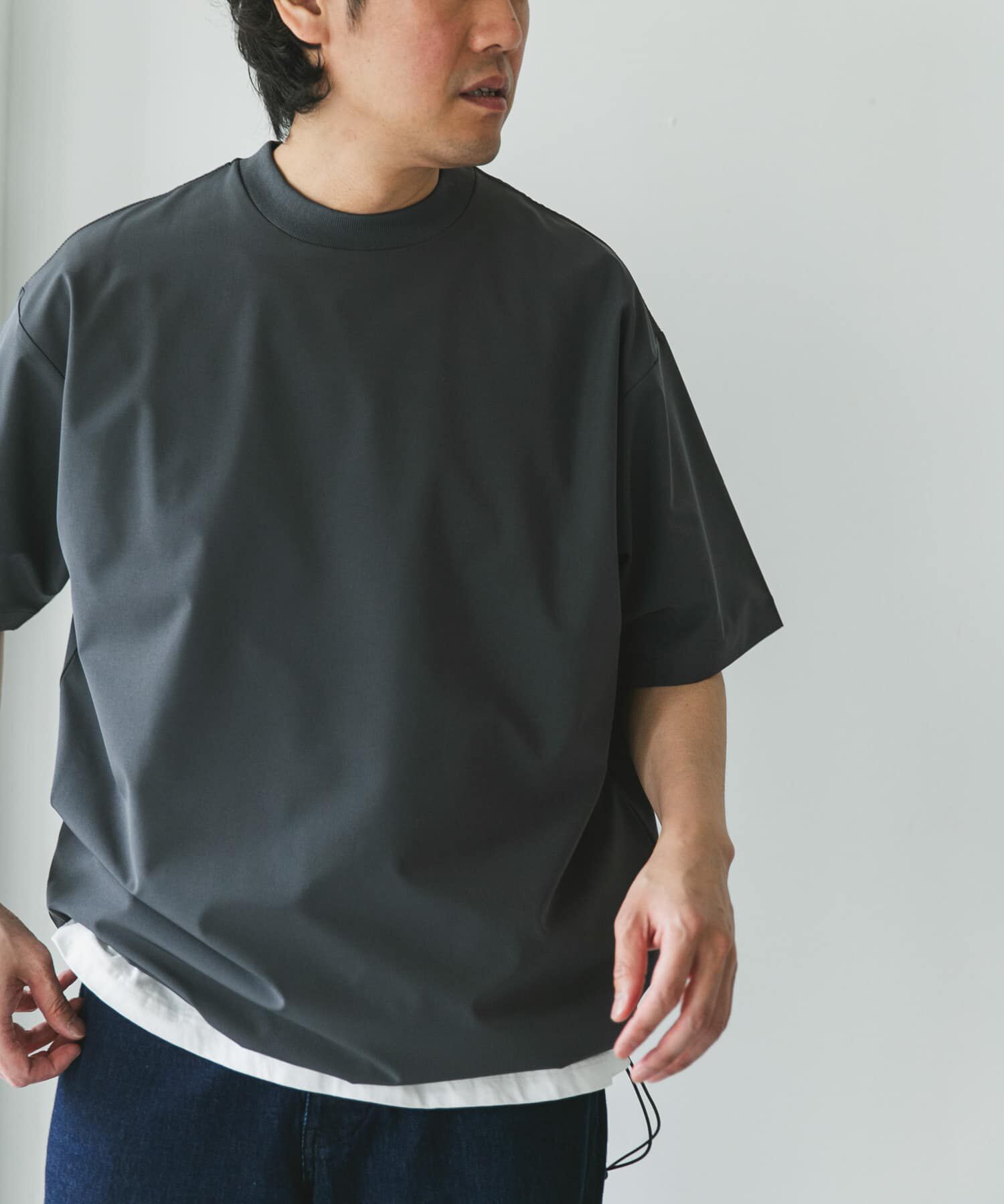 URBAN RESEARCH DOORS「『吸水速乾/UVカット/防シワ』ダブルクロス ストレッチプルオーバー」|Tシャツ・カットソー|
