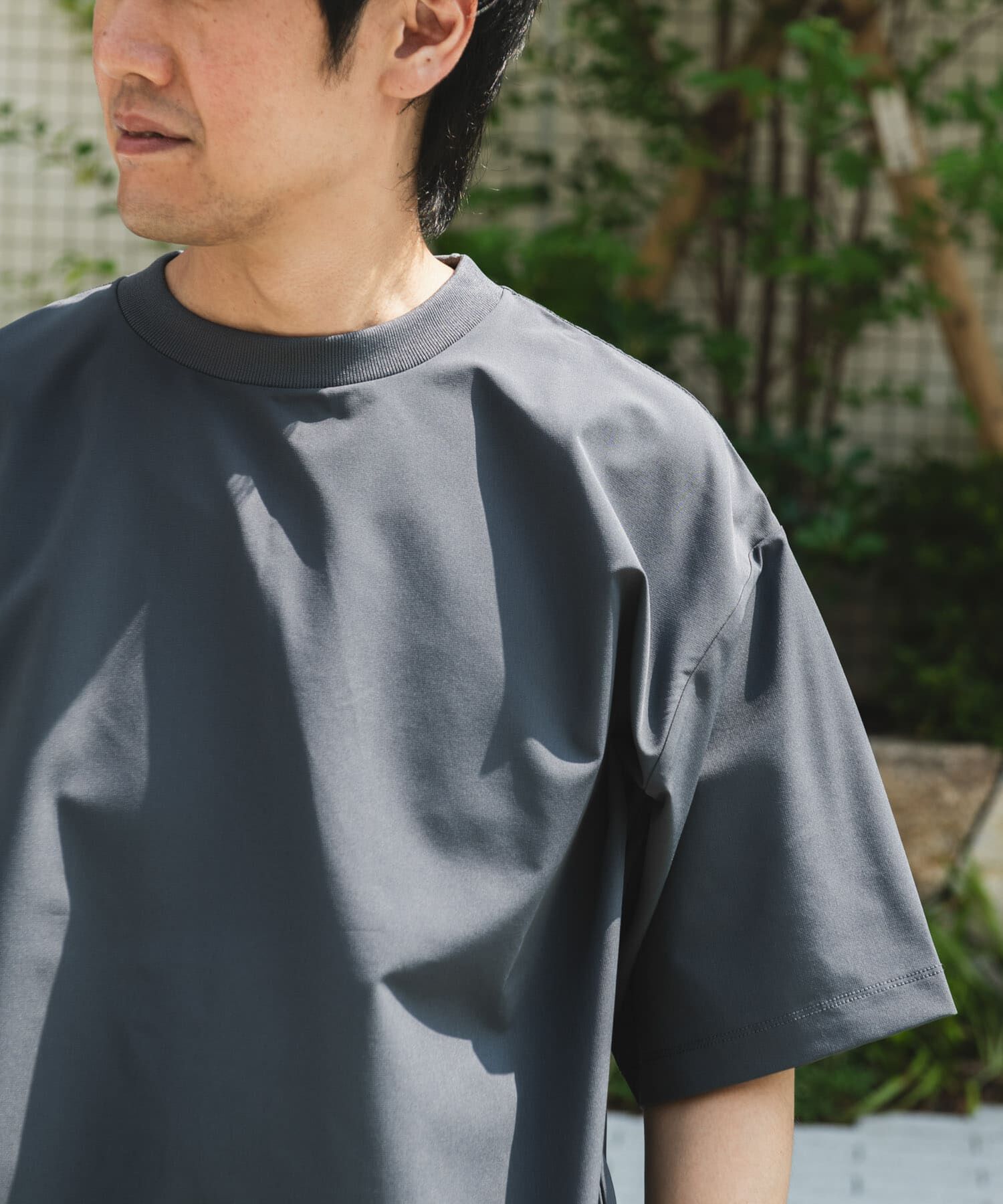 URBAN RESEARCH DOORS「『吸水速乾/UVカット/防シワ』ダブルクロス ストレッチプルオーバー」|Tシャツ・カットソー|