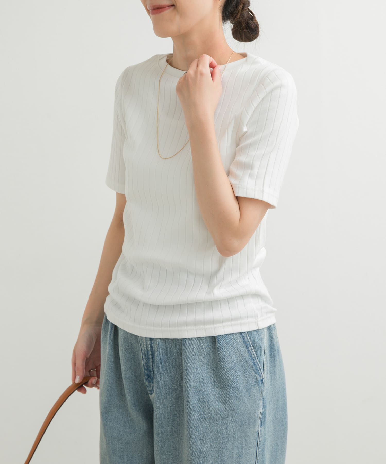 URBAN RESEARCH DOORS「針抜き半袖カットソー」|Tシャツ・カットソー|