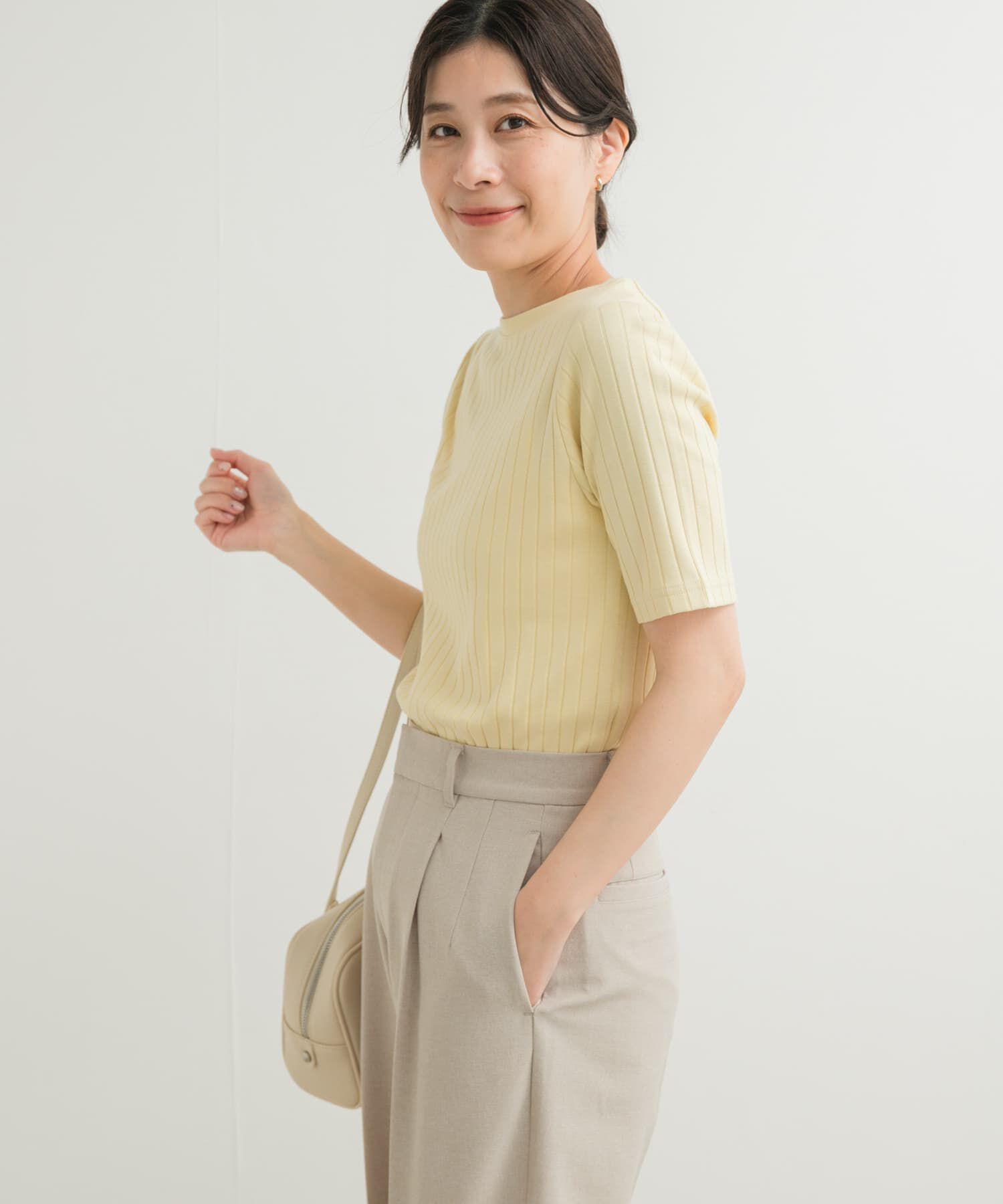 URBAN RESEARCH DOORS「針抜き半袖カットソー」|Tシャツ・カットソー|