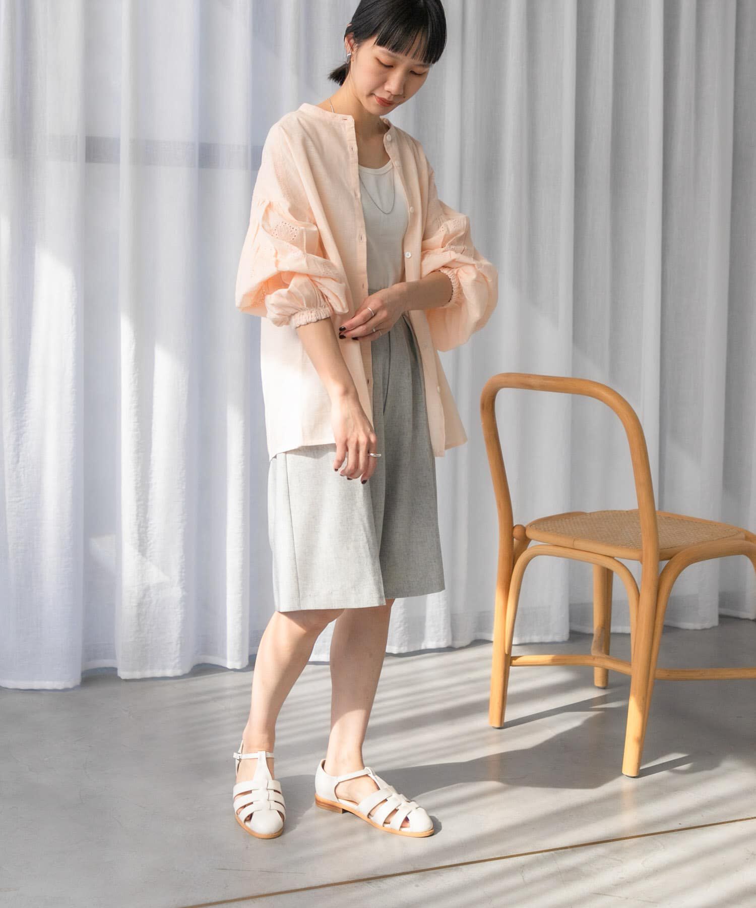 URBAN RESEARCH DOORS「刺繍ボリュームスリーブブラウス」|シャツ・ブラウス|