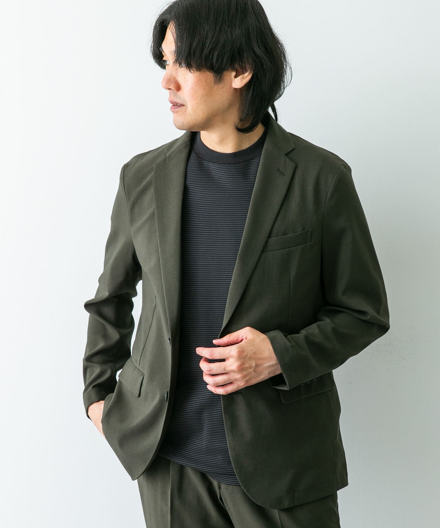 URBAN RESEARCH DOORS「『イージーケア』LIFE STYLE TAILOR　メランジトロストレッチジャケット」|その他|