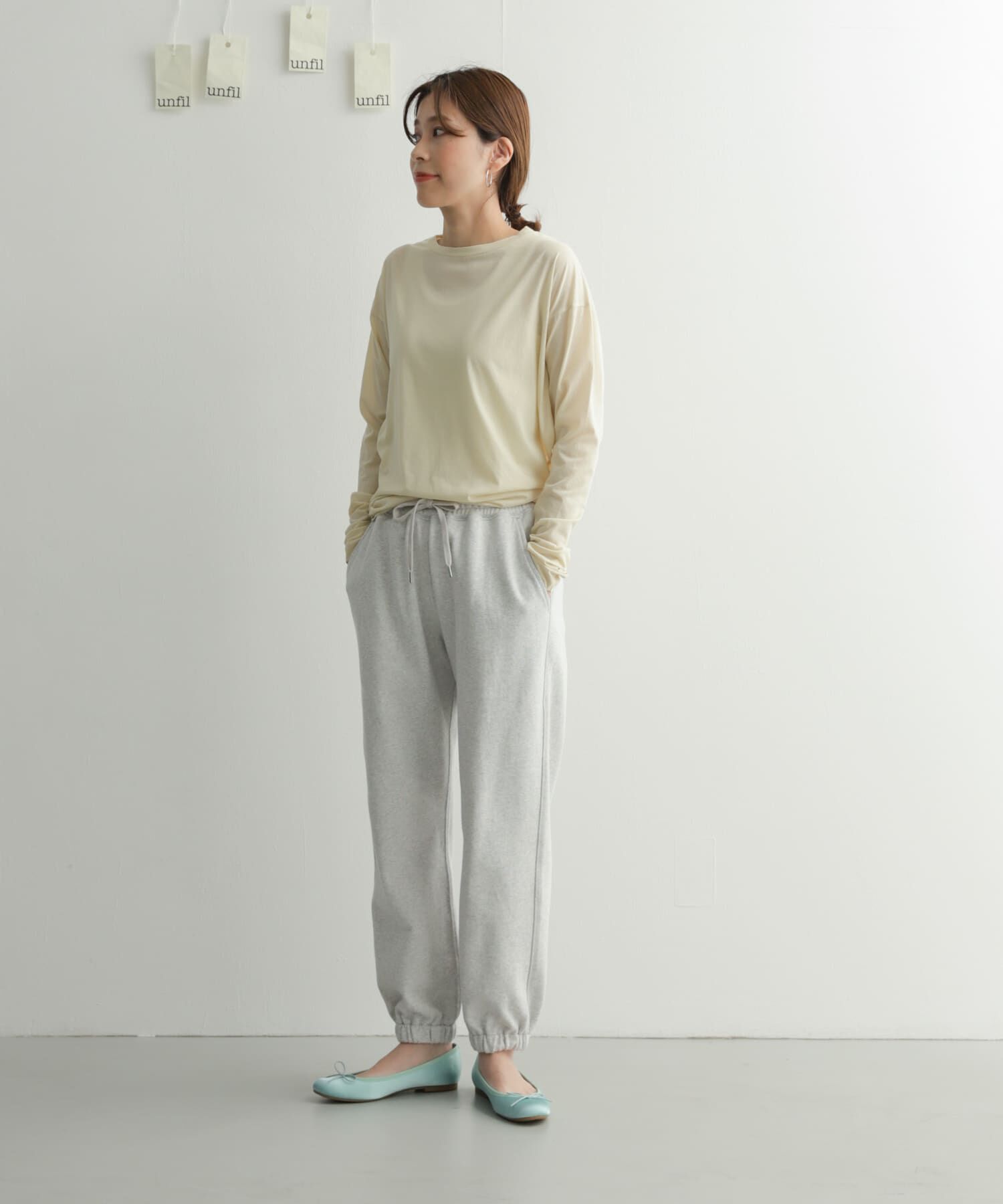 URBAN RESEARCH DOORS「『別注』unfil&times;DOORS　high twist cotton L/S t-shirts」|Tシャツ・カットソー|