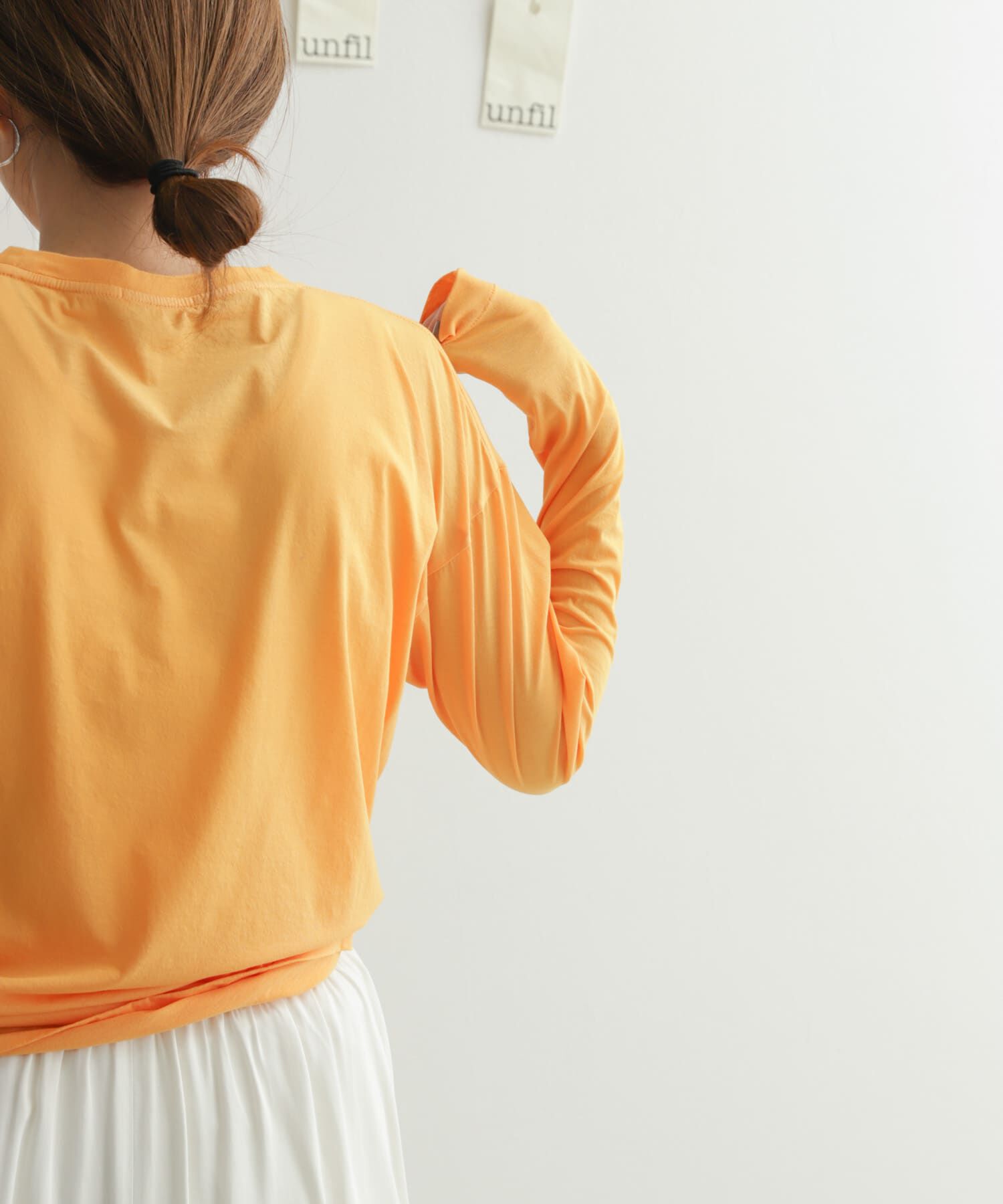 URBAN RESEARCH DOORS「『別注』unfil&times;DOORS　high twist cotton L/S t-shirts」|Tシャツ・カットソー|