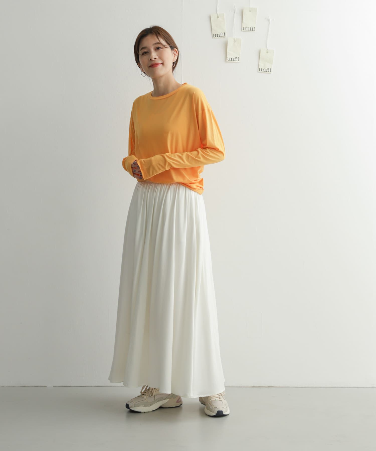 URBAN RESEARCH DOORS「『別注』unfil&times;DOORS　high twist cotton L/S t-shirts」|Tシャツ・カットソー|