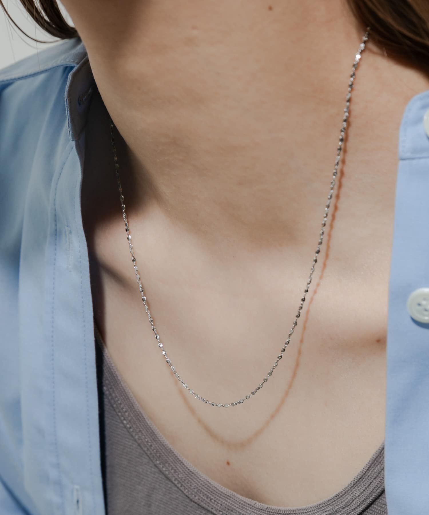 SMELLY「ステンレススクリューチェーンネックレス」|ネックレス|シルバー