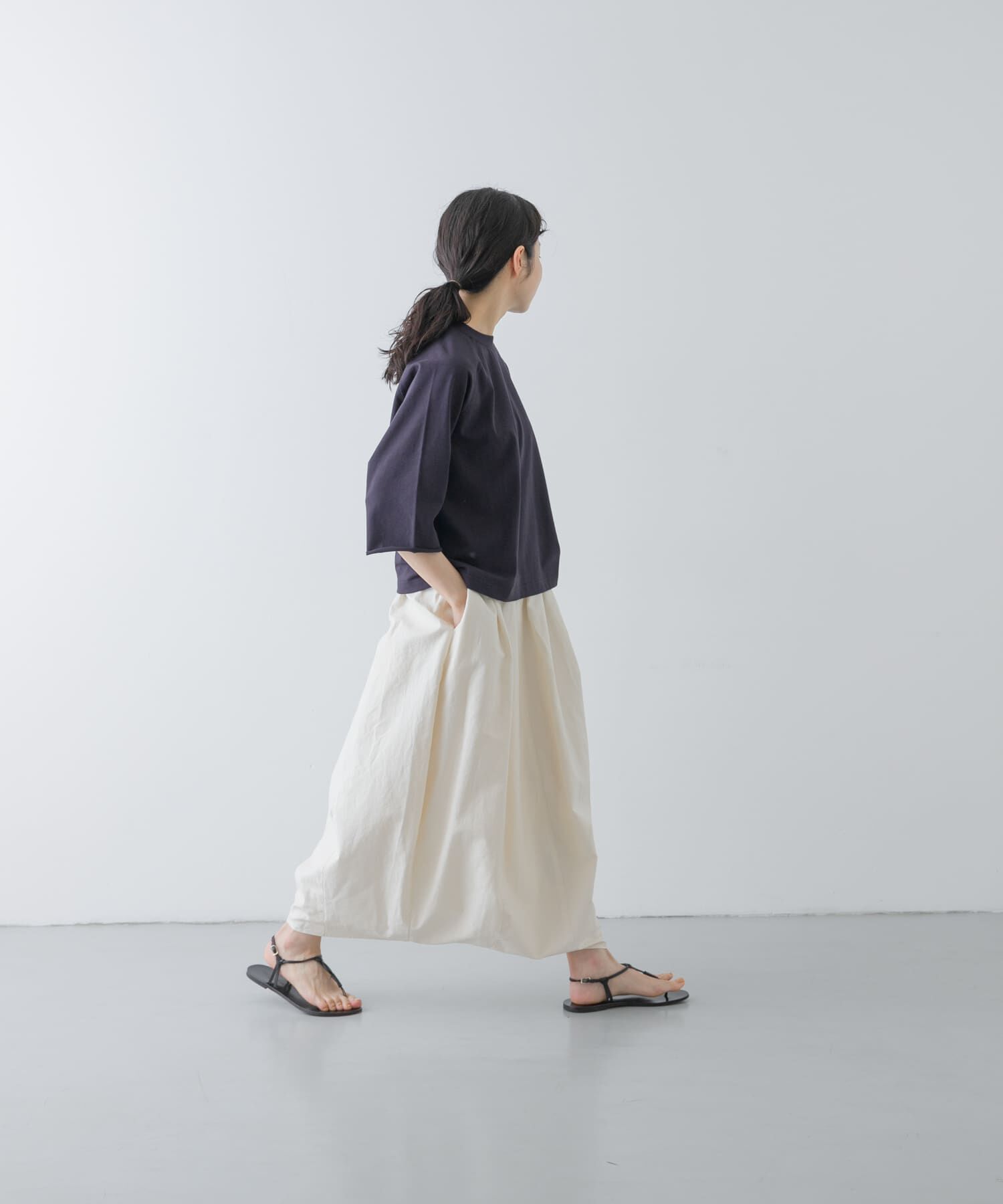 かぐれ「コットンリネンコクーンスカート」|スカート|