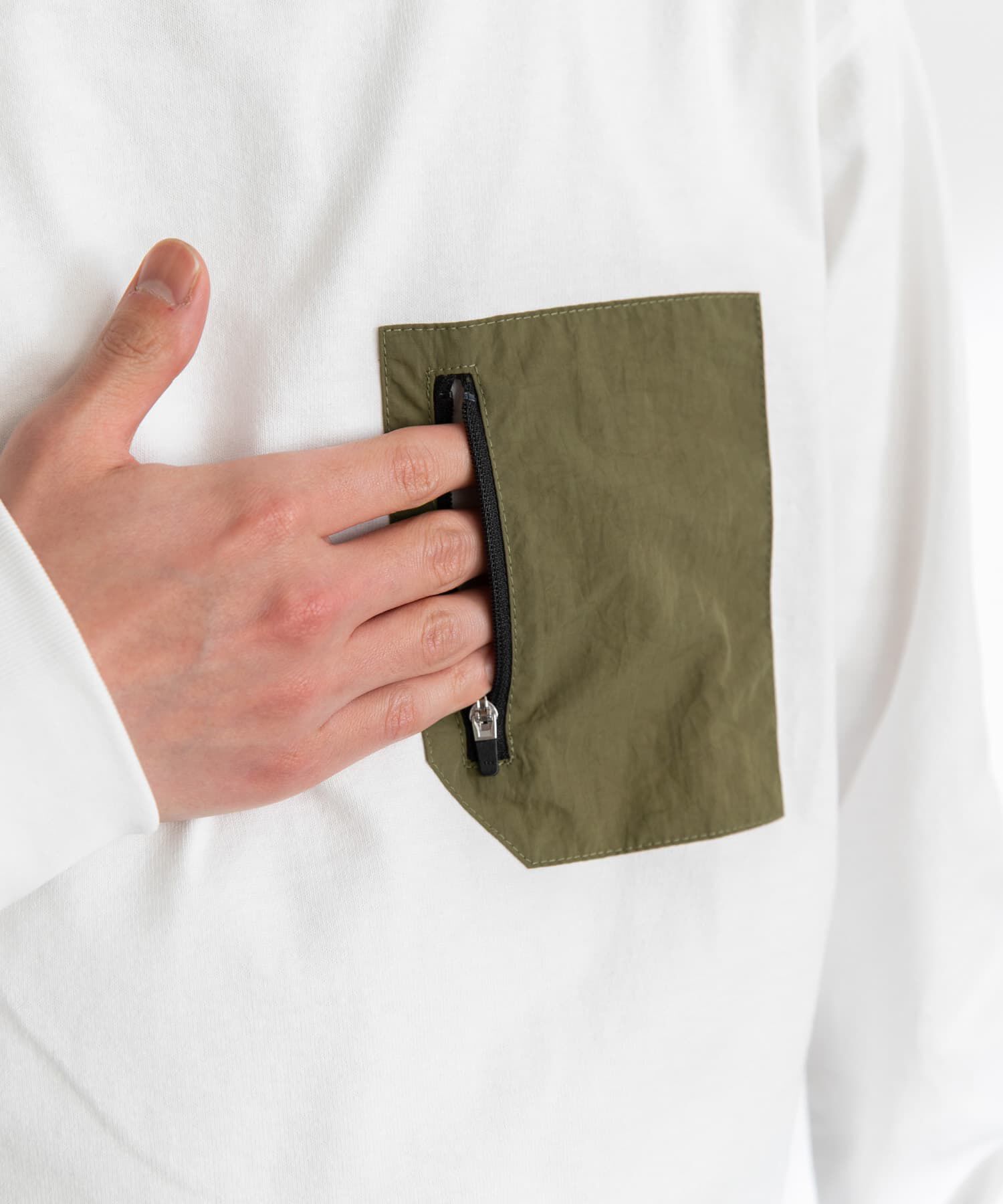 Sonny Label 「ナイロンポケット切替ロングスリーブTEE」|Tシャツ・カットソー|