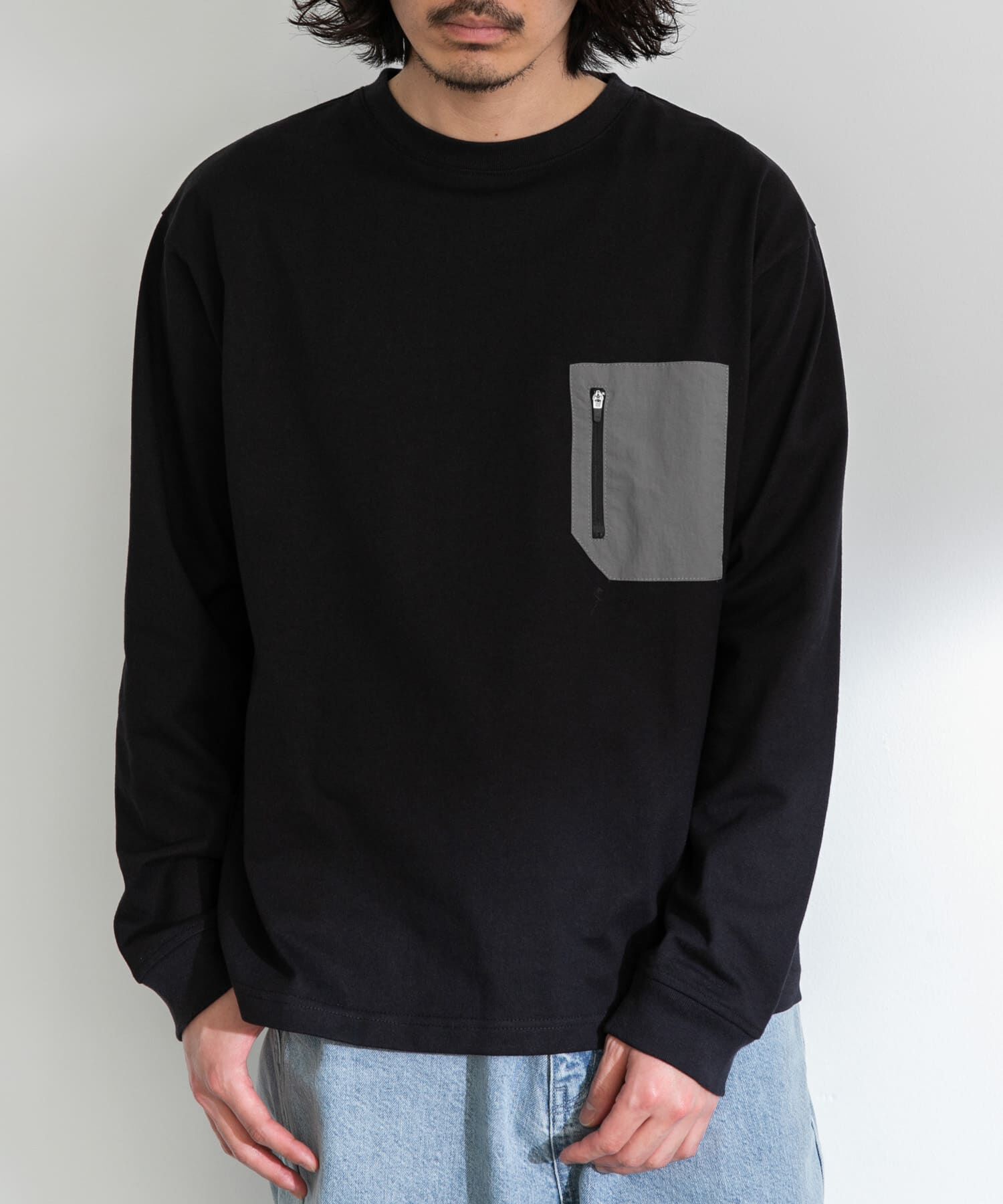 Sonny Label 「ナイロンポケット切替ロングスリーブTEE」|Tシャツ・カットソー|