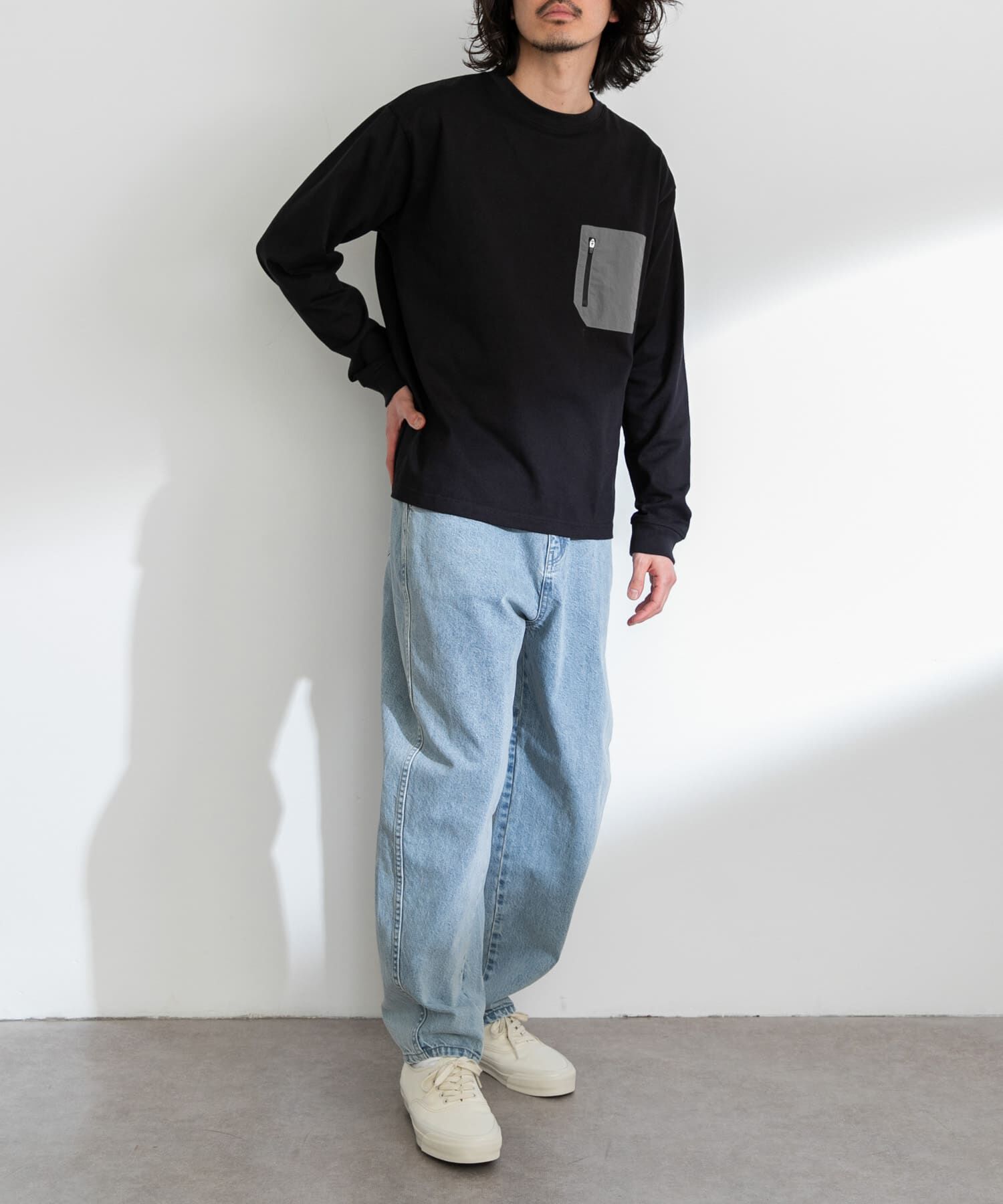 Sonny Label 「ナイロンポケット切替ロングスリーブTEE」|Tシャツ・カットソー|