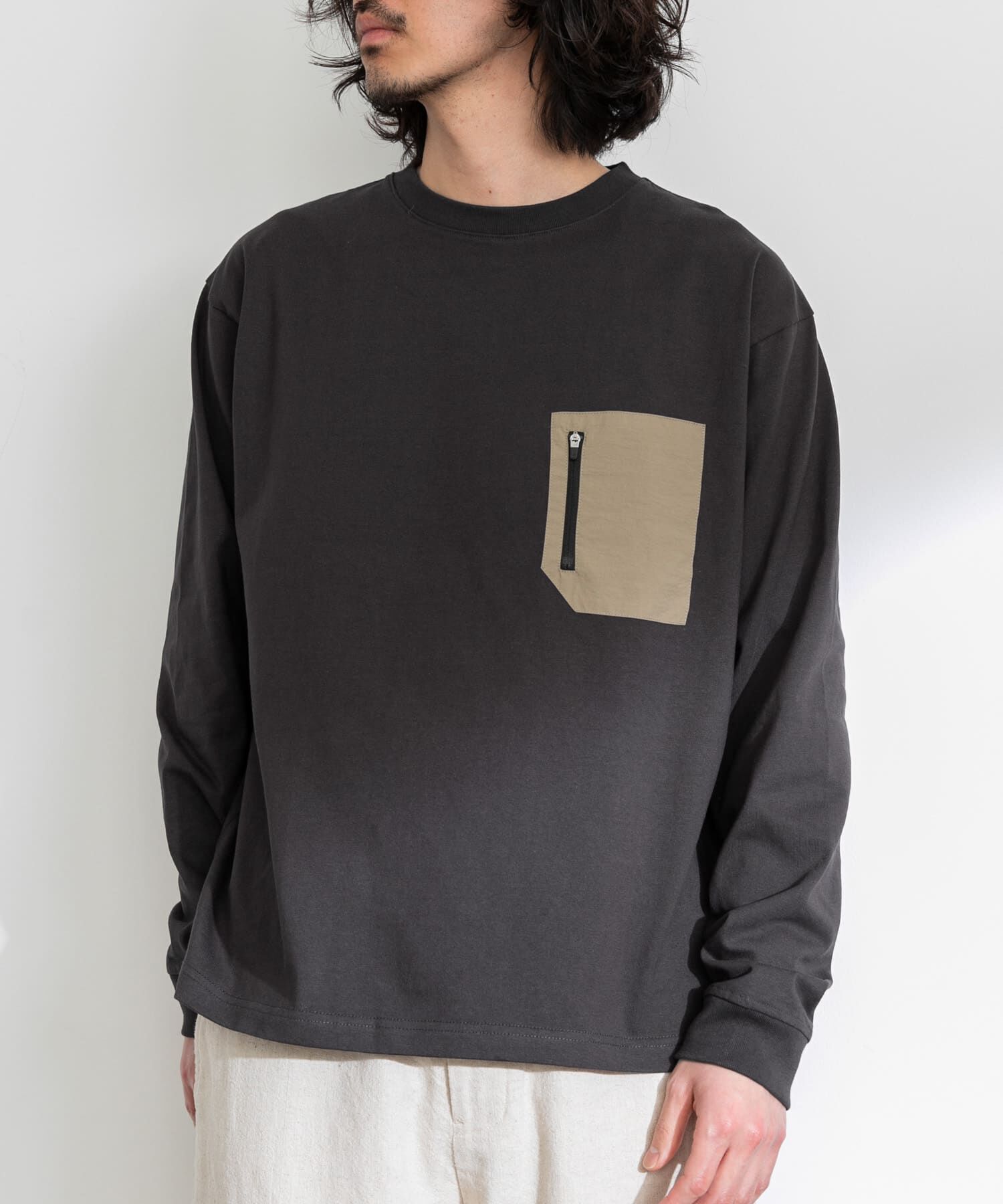 Sonny Label 「ナイロンポケット切替ロングスリーブTEE」|Tシャツ・カットソー|