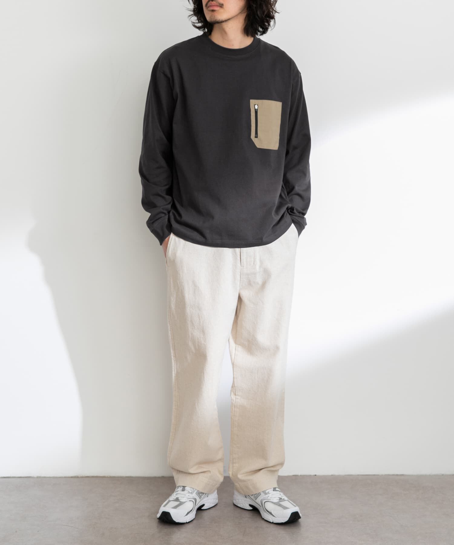 Sonny Label 「ナイロンポケット切替ロングスリーブTEE」|Tシャツ・カットソー|