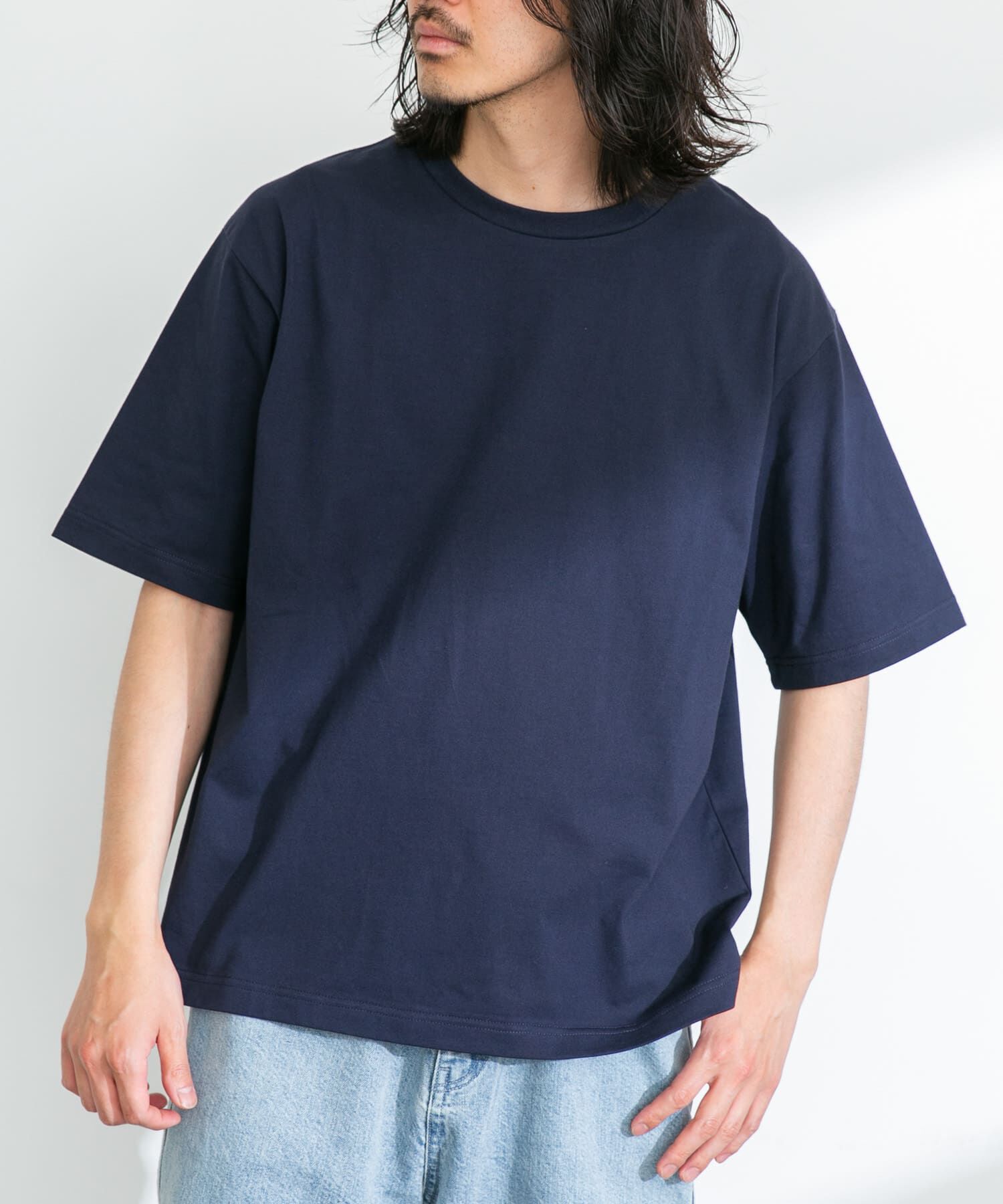 Sonny Label 「『接触冷感/吸水速乾/UVカット』HIGH COOL ショートスリーブTシャツ」|Tシャツ・カットソー|ネイビー