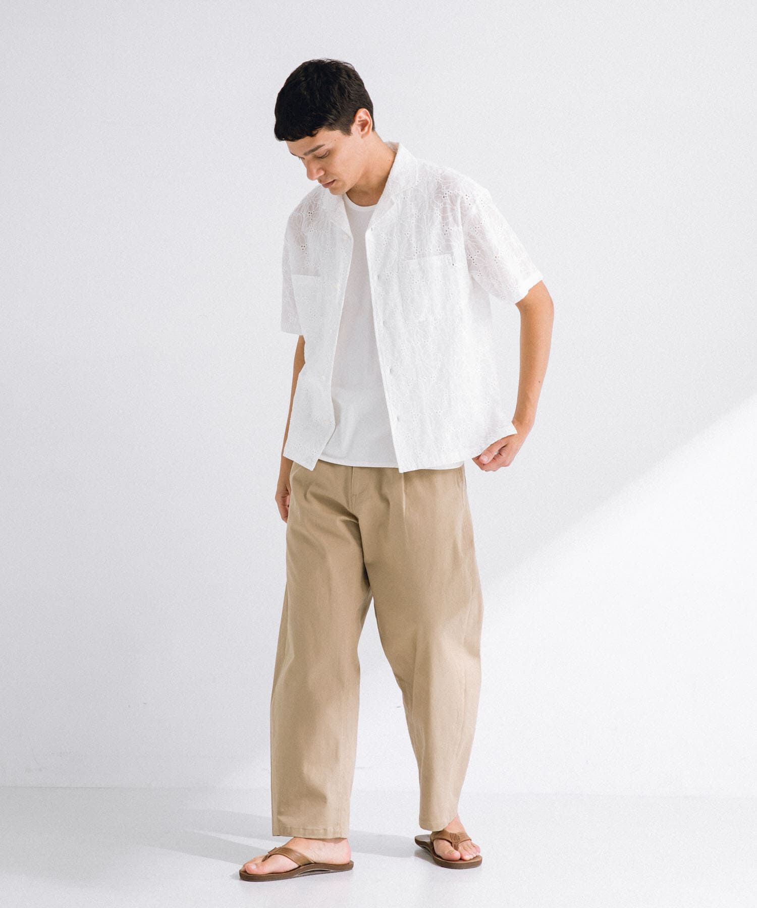 Sonny Label 「レース刺繍ショートスリーブシャツ」|シャツ・ブラウス|