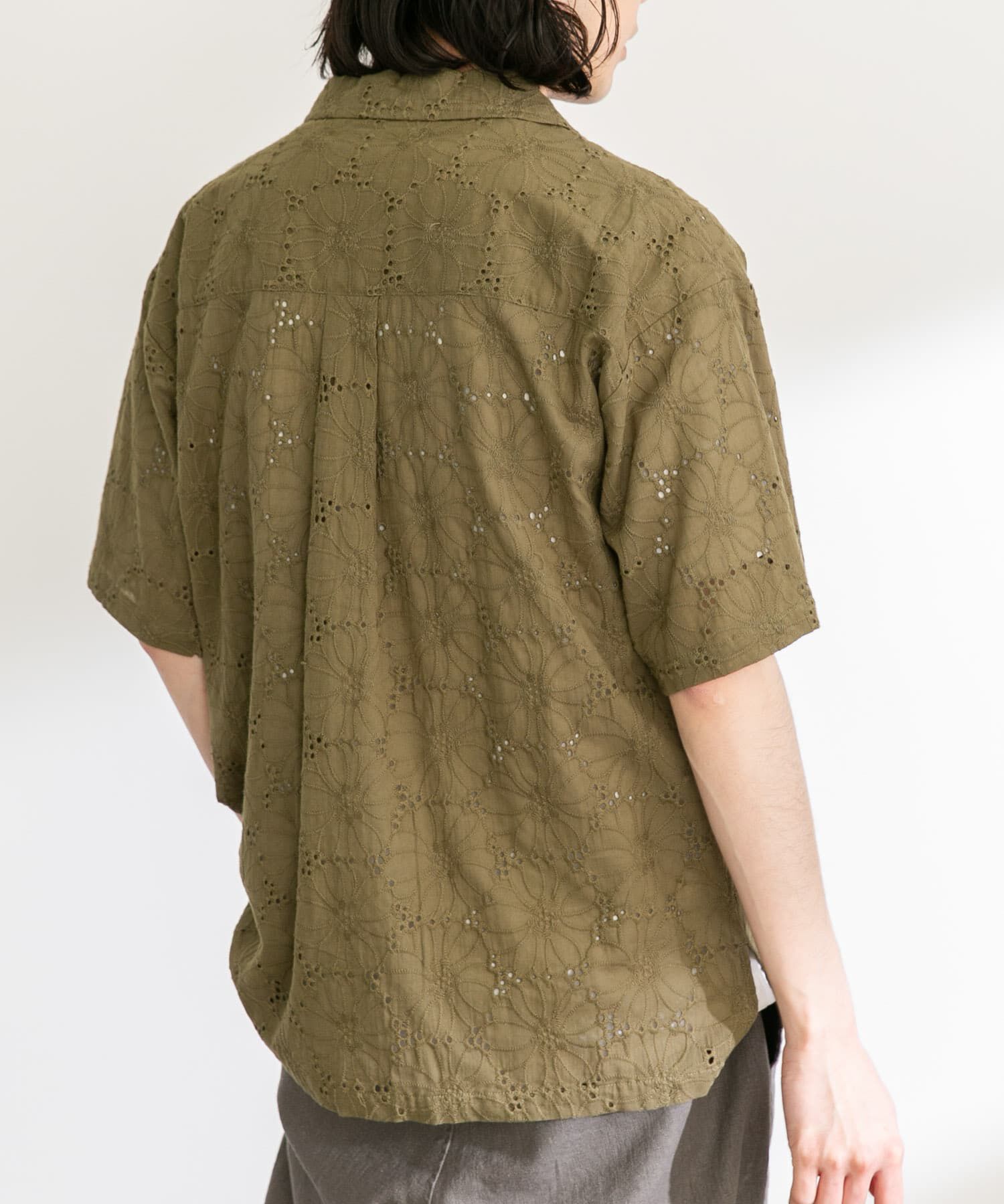 Sonny Label 「レース刺繍ショートスリーブシャツ」|シャツ・ブラウス|