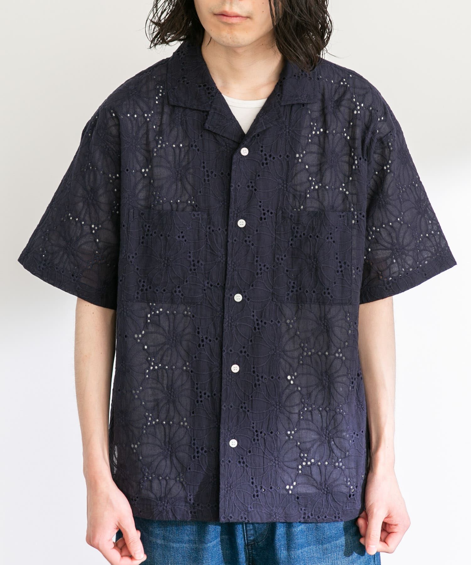 Sonny Label 「レース刺繍ショートスリーブシャツ」|シャツ・ブラウス|