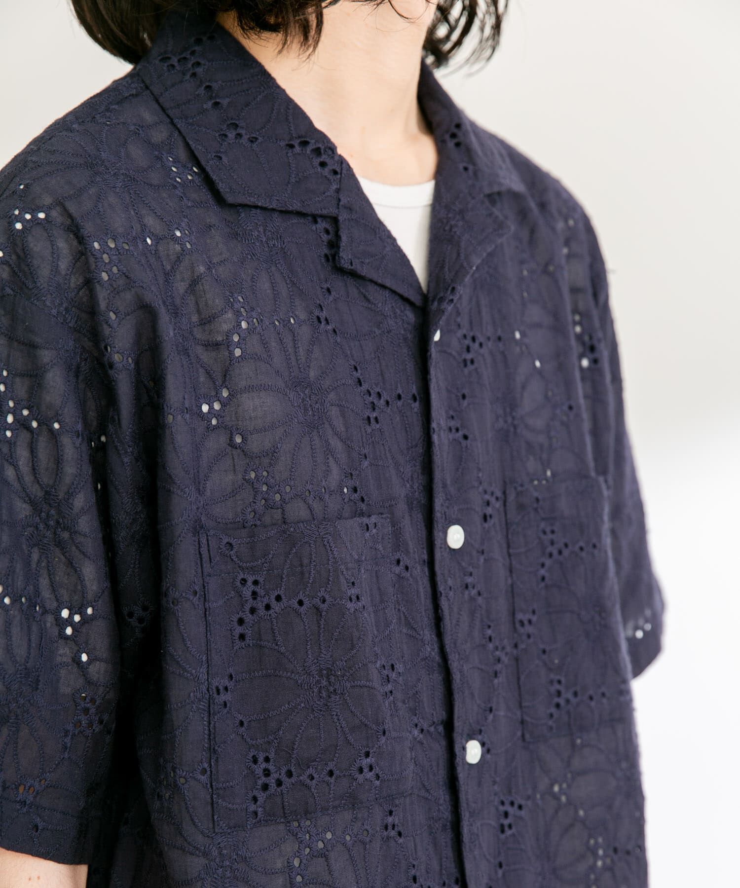 Sonny Label 「レース刺繍ショートスリーブシャツ」|シャツ・ブラウス|