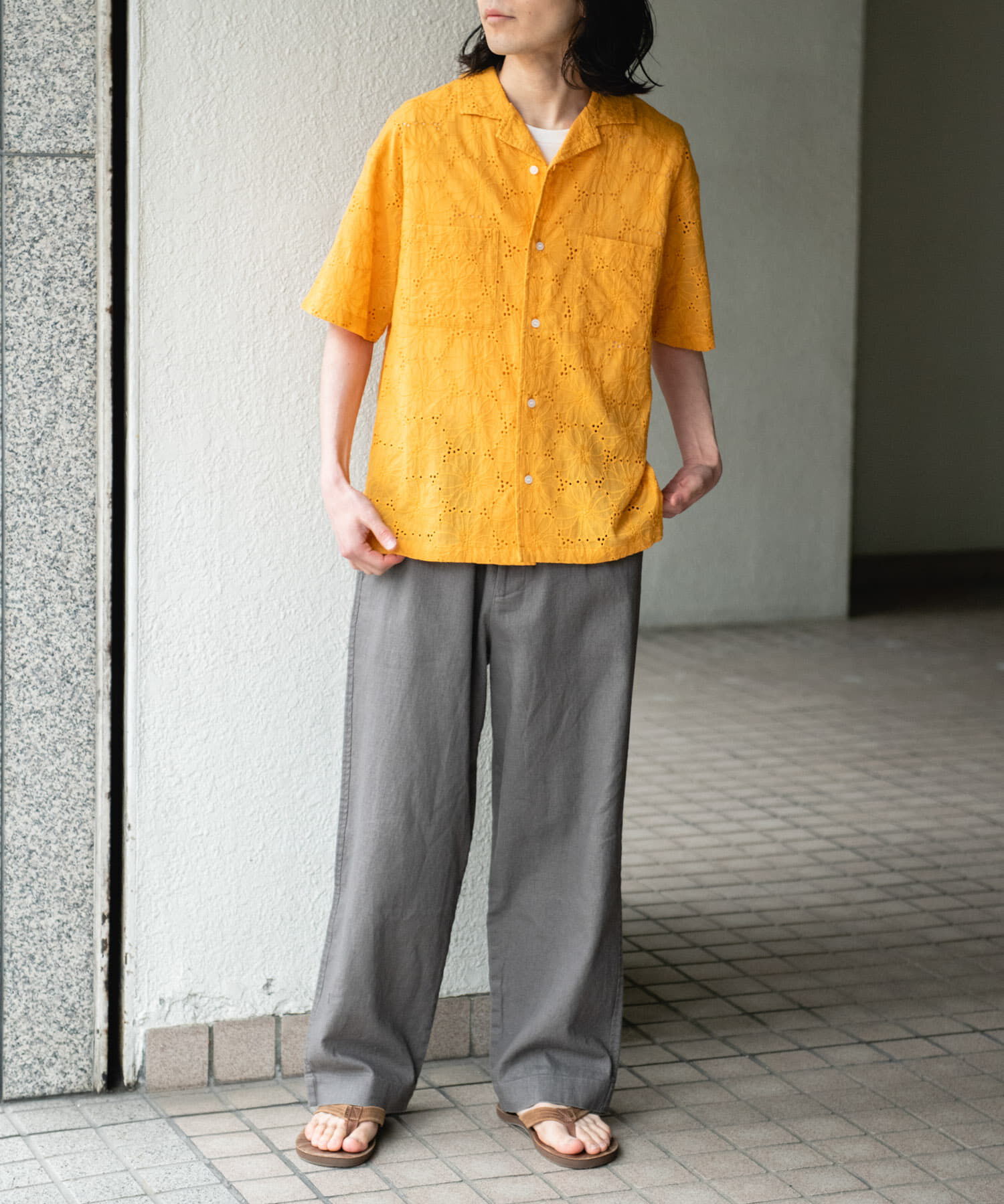 Sonny Label 「レース刺繍ショートスリーブシャツ」|シャツ・ブラウス|