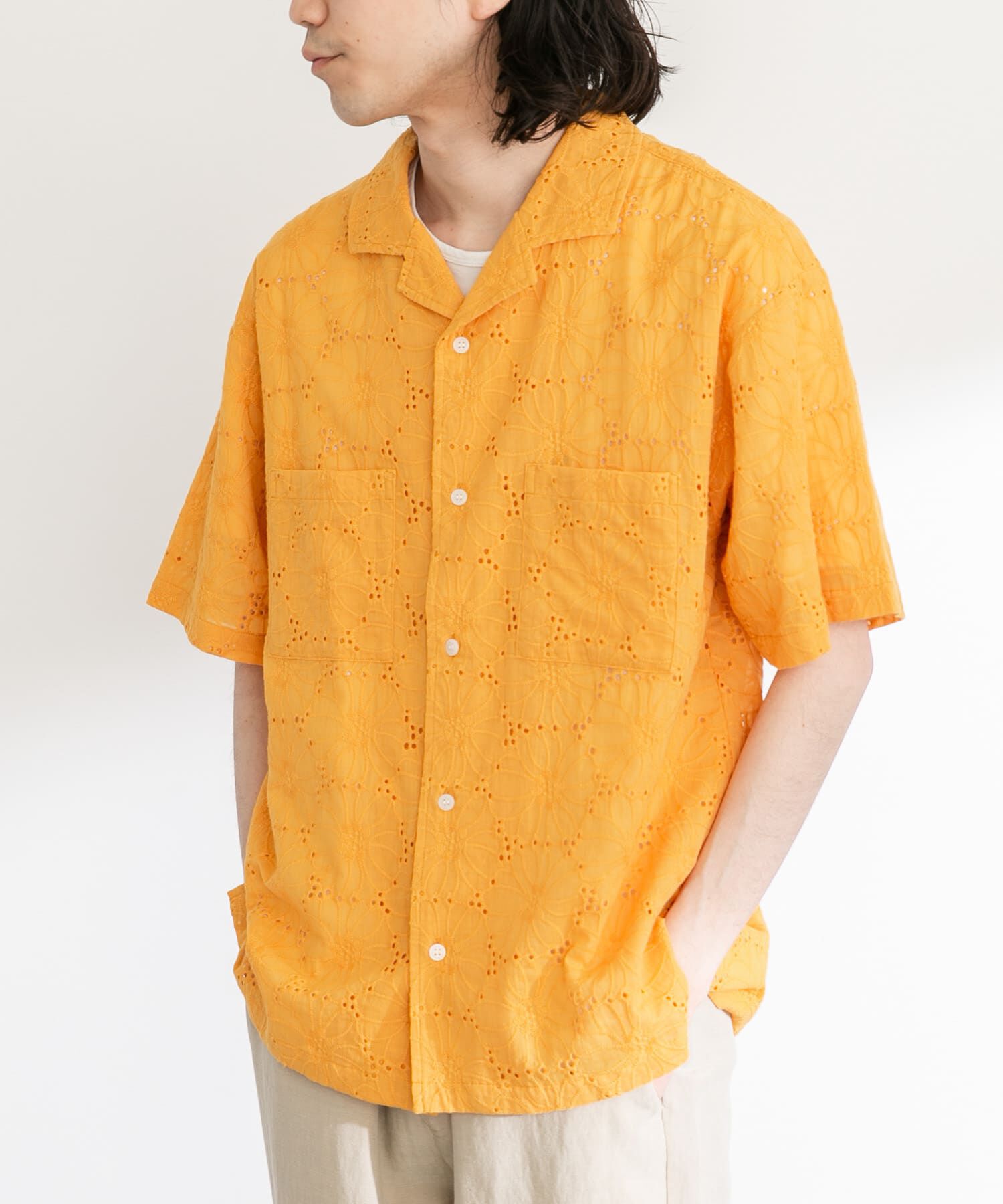 Sonny Label 「レース刺繍ショートスリーブシャツ」|シャツ・ブラウス|