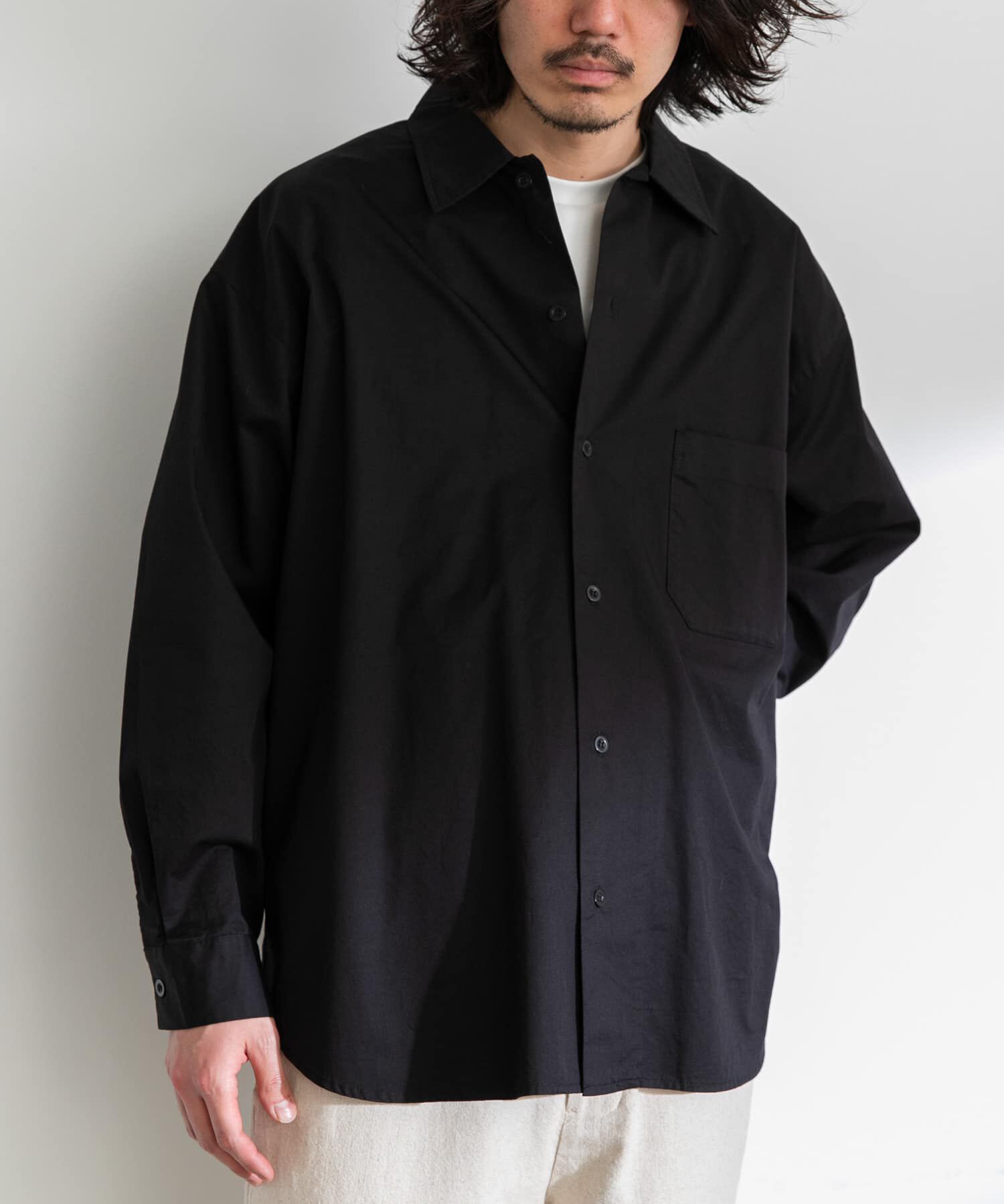 Sonny Label 「ARMY TWILL　Light Twill Utility Shirts」|シャツ・ブラウス|ブラック