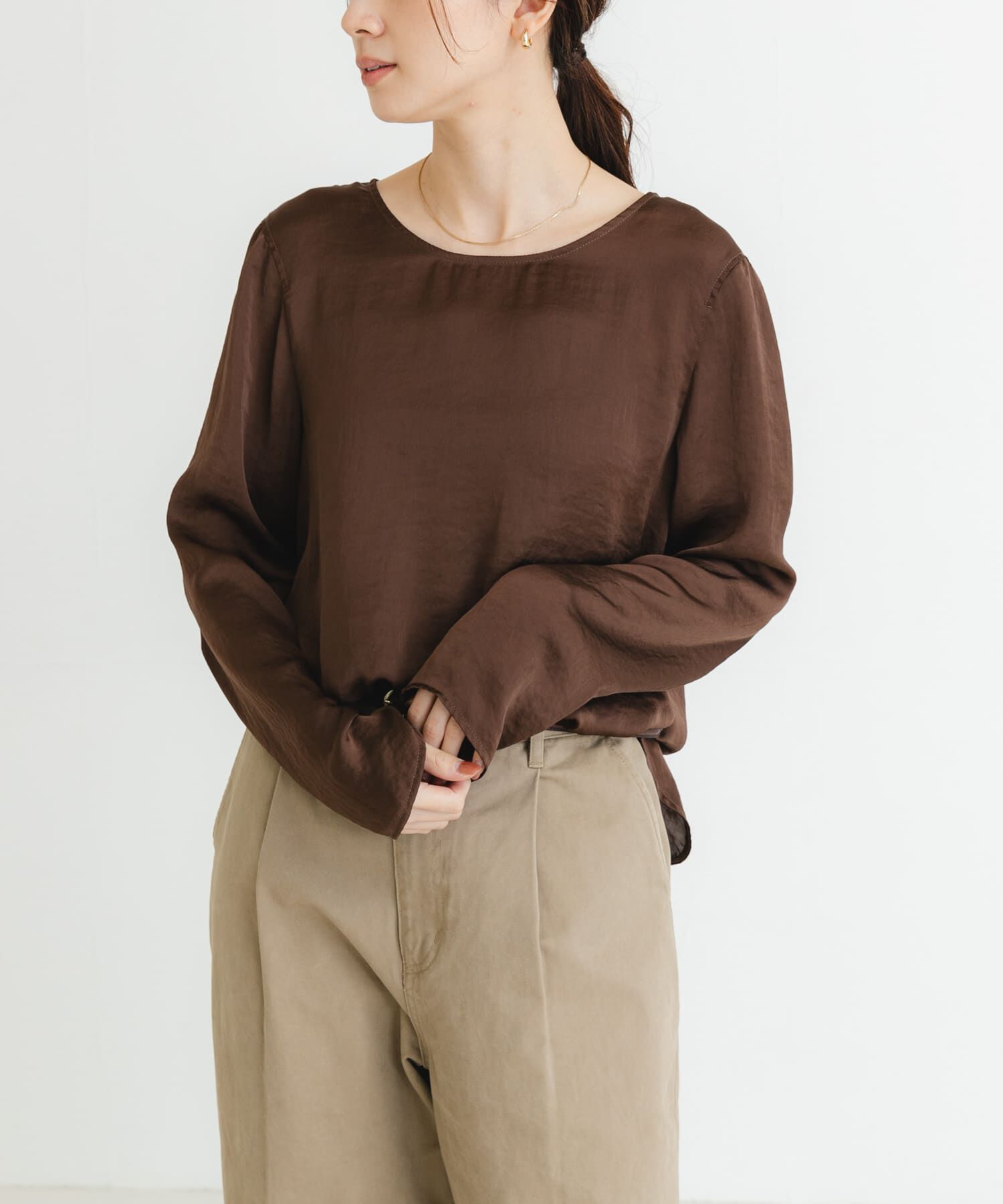 URBAN RESEARCH「ヴィンテージサテンブラウス」|シャツ・ブラウス|