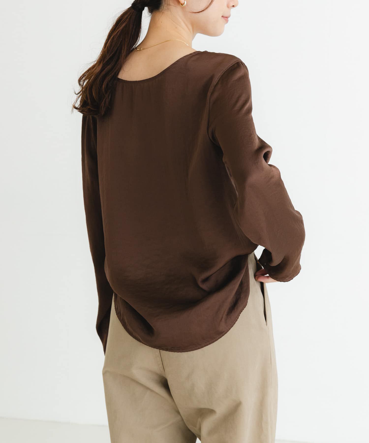 URBAN RESEARCH「ヴィンテージサテンブラウス」|シャツ・ブラウス|