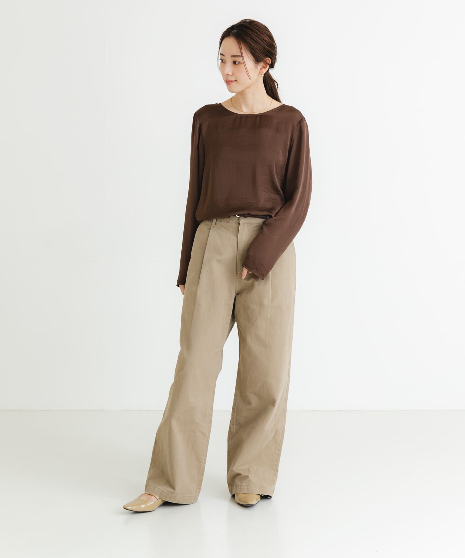 URBAN RESEARCH「ヴィンテージサテンブラウス」|シャツ・ブラウス|