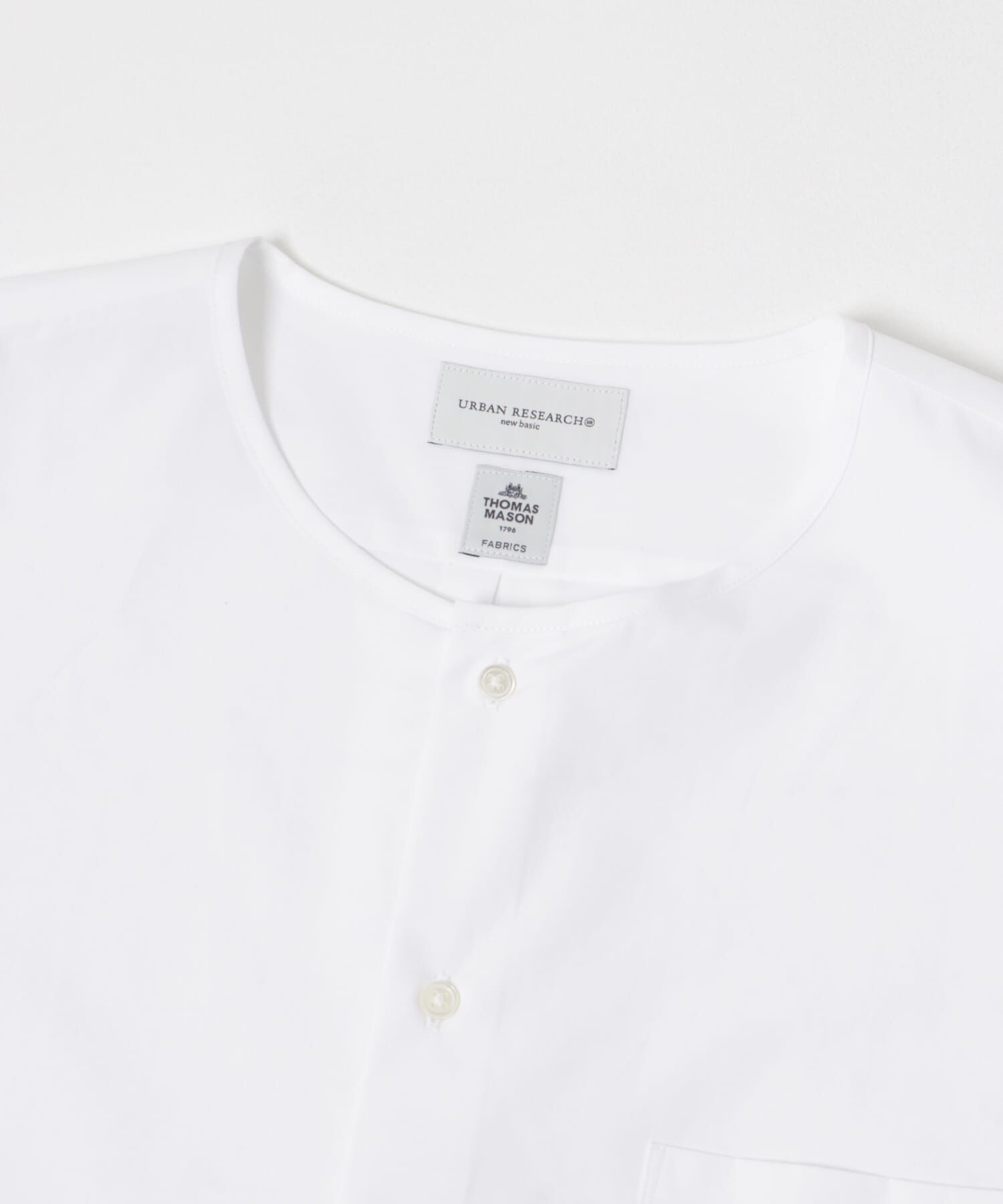 URBAN RESEARCH「new basic THOMAS MASON NOCOLLAR SHIRTS」|シャツ・ブラウス|