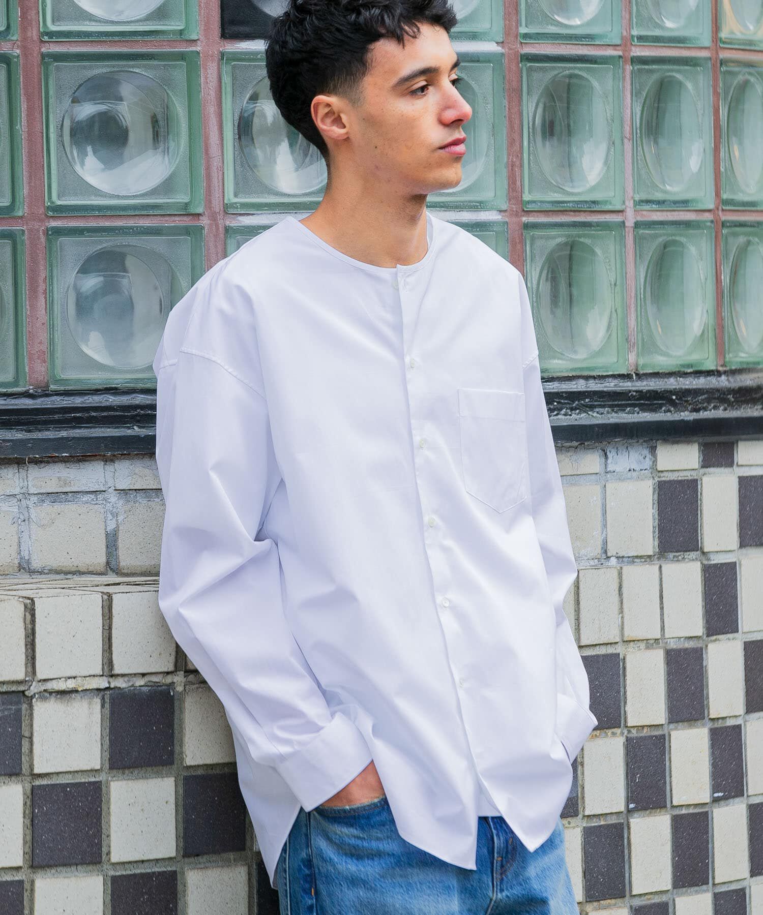 URBAN RESEARCH「new basic THOMAS MASON NOCOLLAR SHIRTS」|シャツ・ブラウス|