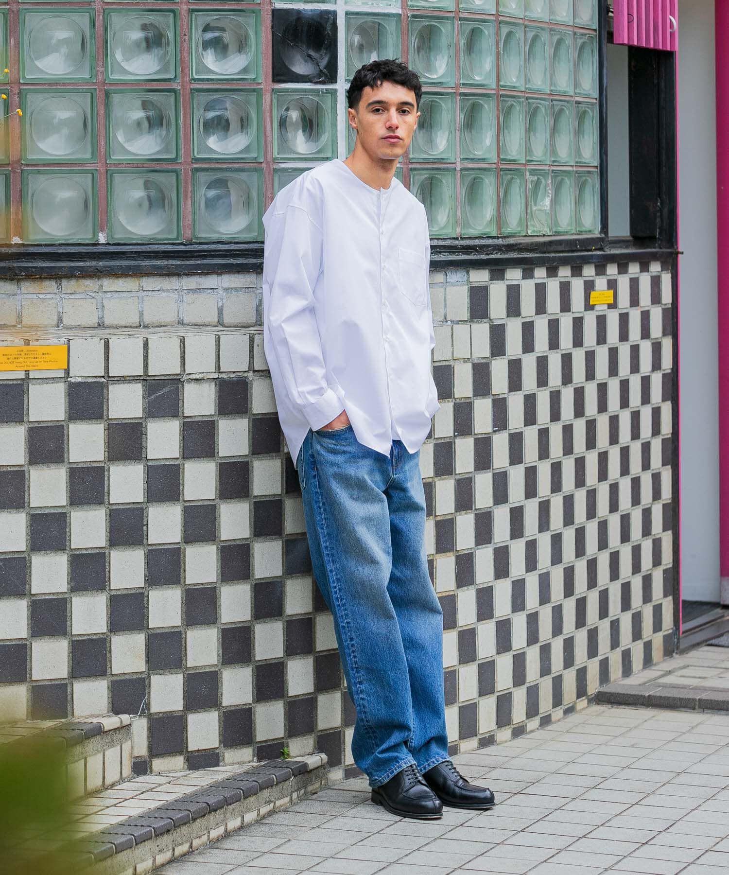 URBAN RESEARCH「new basic THOMAS MASON NOCOLLAR SHIRTS」|シャツ・ブラウス|