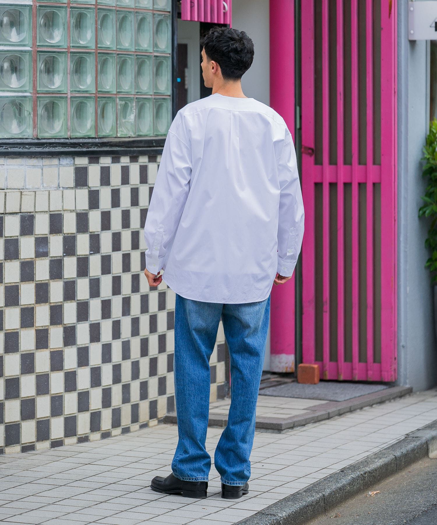 URBAN RESEARCH「new basic THOMAS MASON NOCOLLAR SHIRTS」|シャツ・ブラウス|