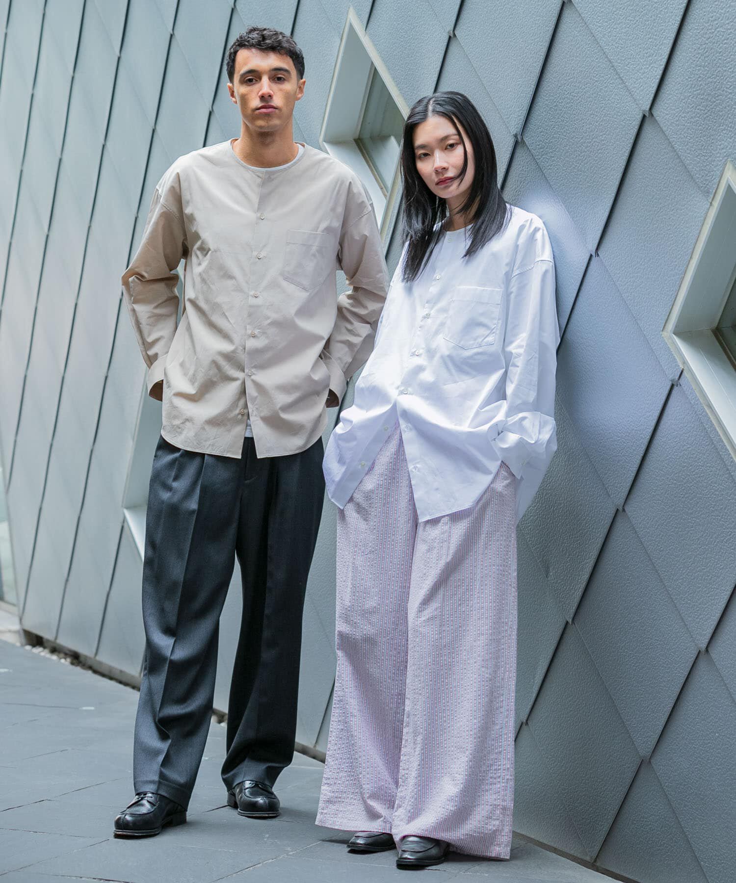 URBAN RESEARCH「new basic THOMAS MASON NOCOLLAR SHIRTS」|シャツ・ブラウス|