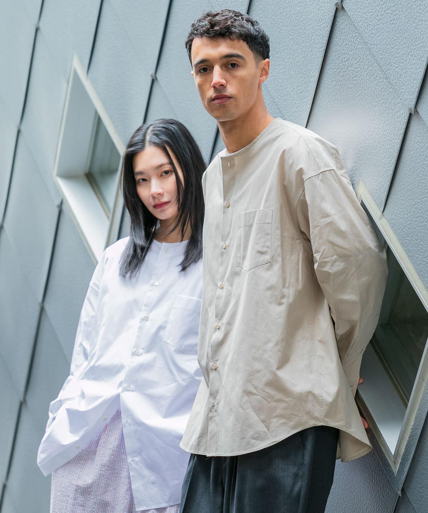 URBAN RESEARCH「new basic THOMAS MASON NOCOLLAR SHIRTS」|シャツ・ブラウス|