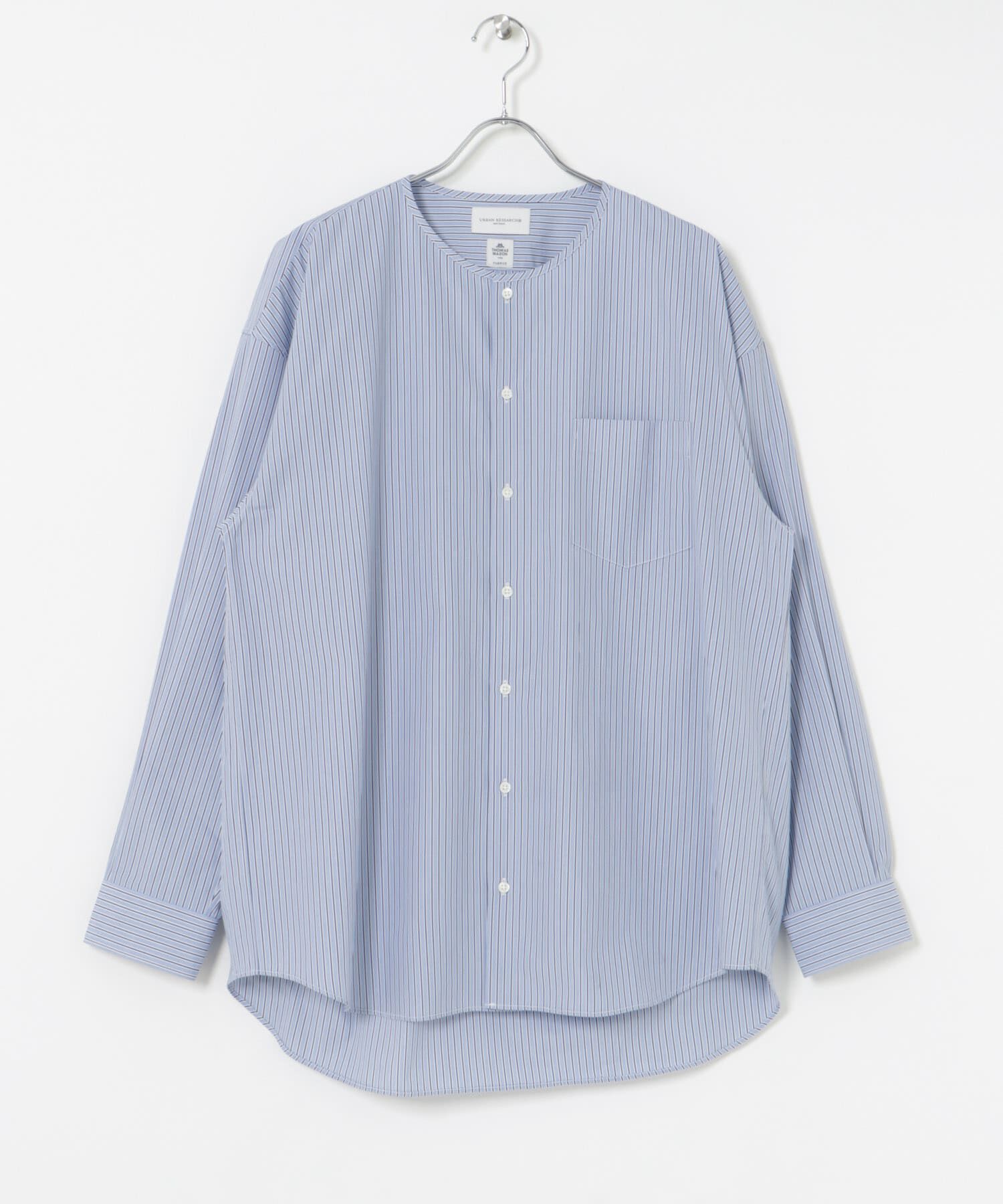 URBAN RESEARCH「new basic THOMAS MASON NOCOLLAR SHIRTS」|シャツ・ブラウス|