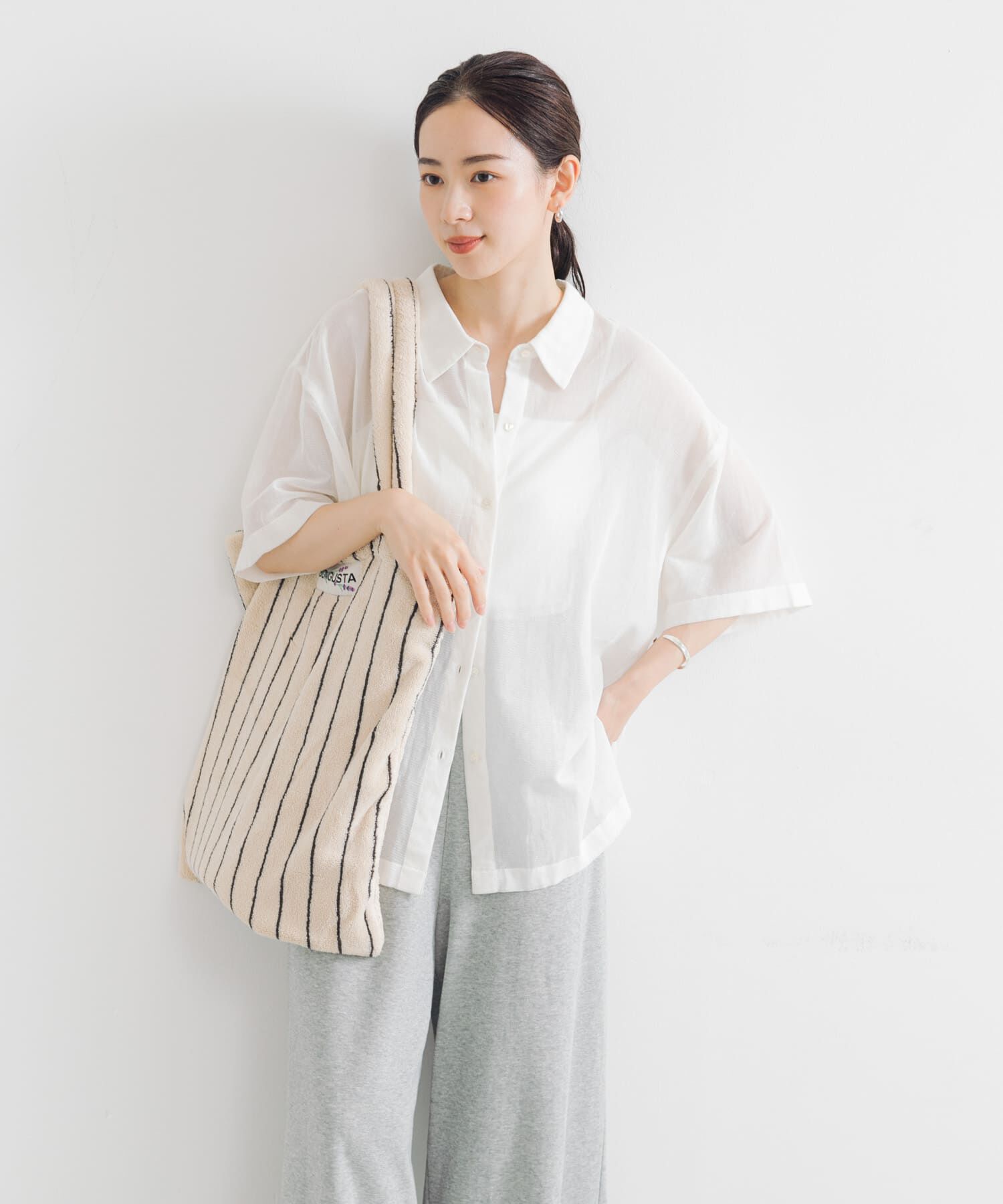 URBAN RESEARCH「コットンカラミシアーオーバーシャツ」|シャツ・ブラウス|