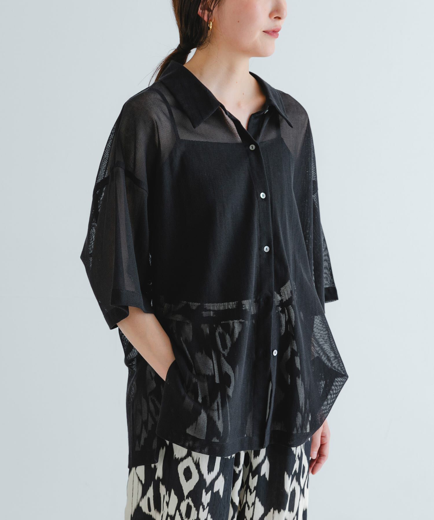 URBAN RESEARCH「コットンカラミシアーオーバーシャツ」|シャツ・ブラウス|