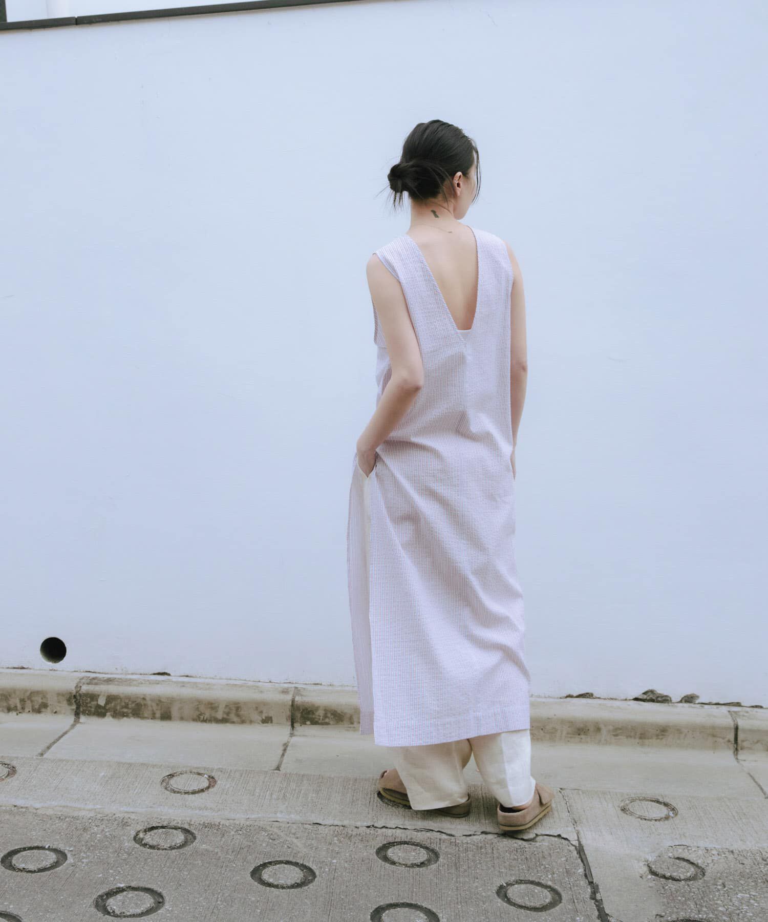 URBAN RESEARCH「new basic　インドコットンサッカーストライプワンピース」|ワンピース|