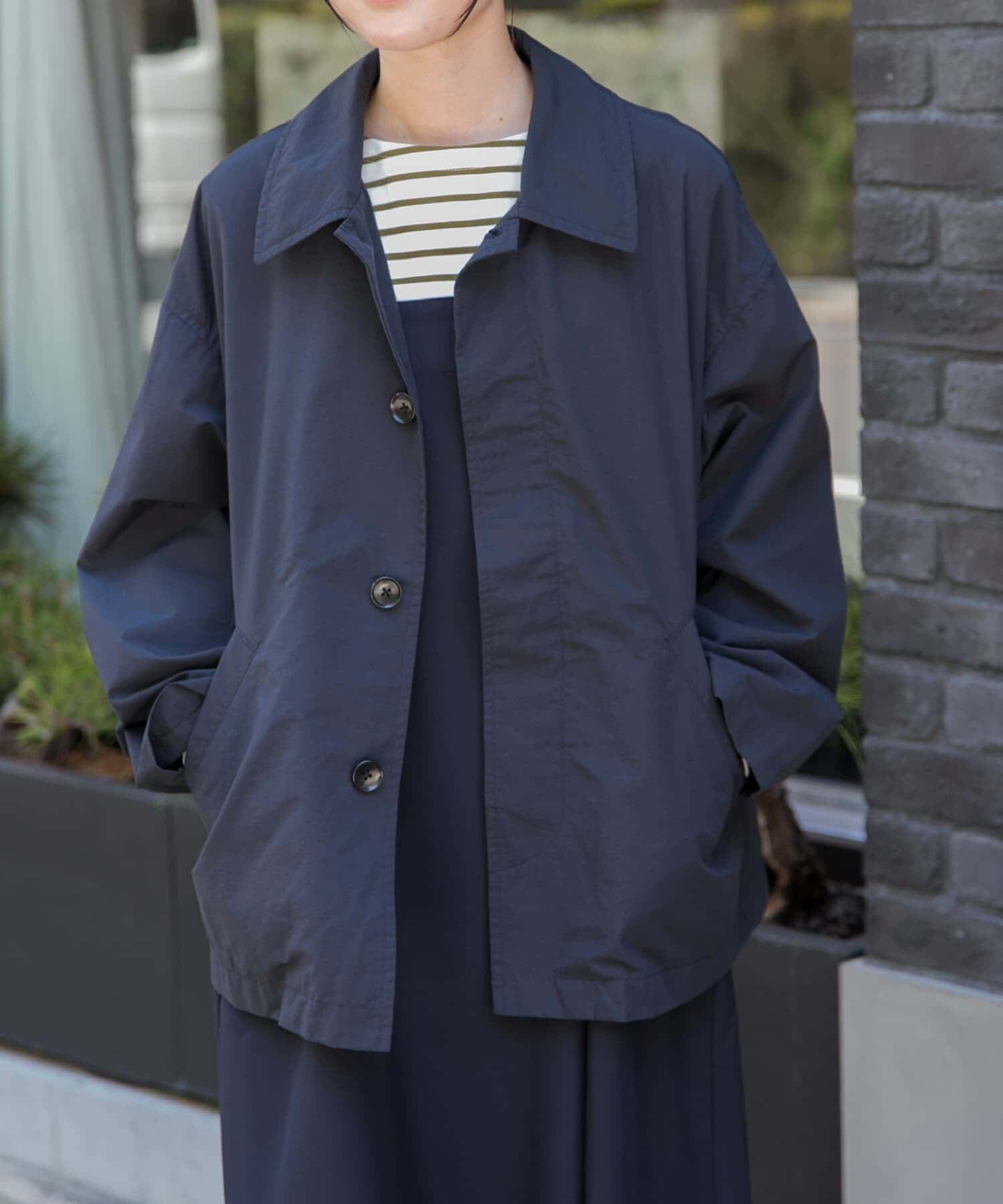 URBAN RESEARCH DOORS「FORK&SPOON　ステンカラーショートコート」|ステンカラーコート|