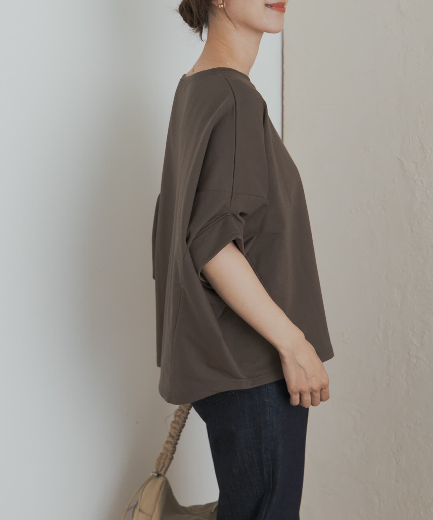 URBAN RESEARCH DOORS「『UR GREEN』ミニ裏毛変形プルオーバー」|Tシャツ・カットソー|