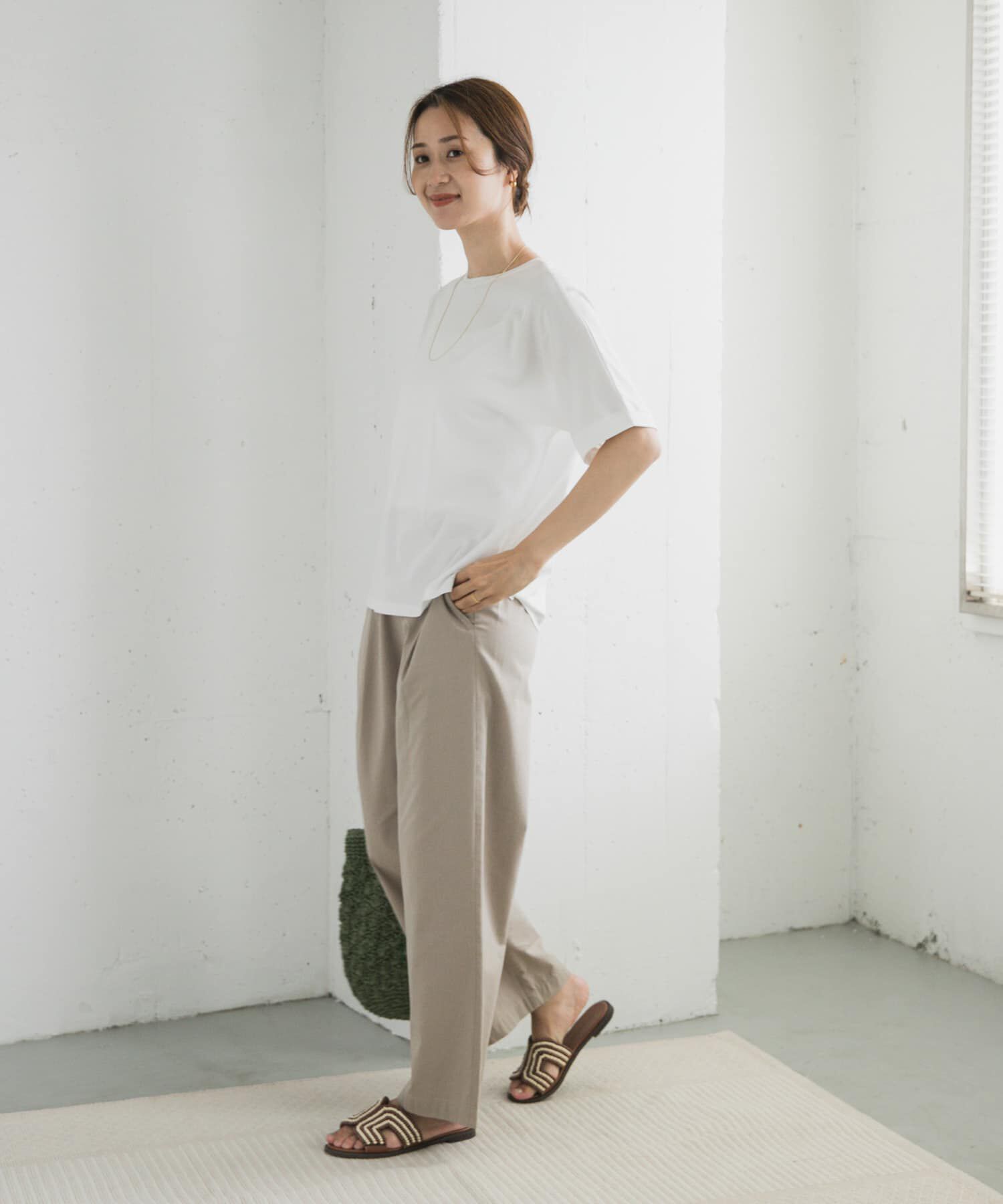 URBAN RESEARCH DOORS「『UVｶｯﾄ/接触冷感 /ﾏｼﾝｳｫｯｼｬﾌﾞﾙ』ｼﾙｷｰｺｯﾄﾝﾛｰﾙ  」|Tシャツ・カットソー|