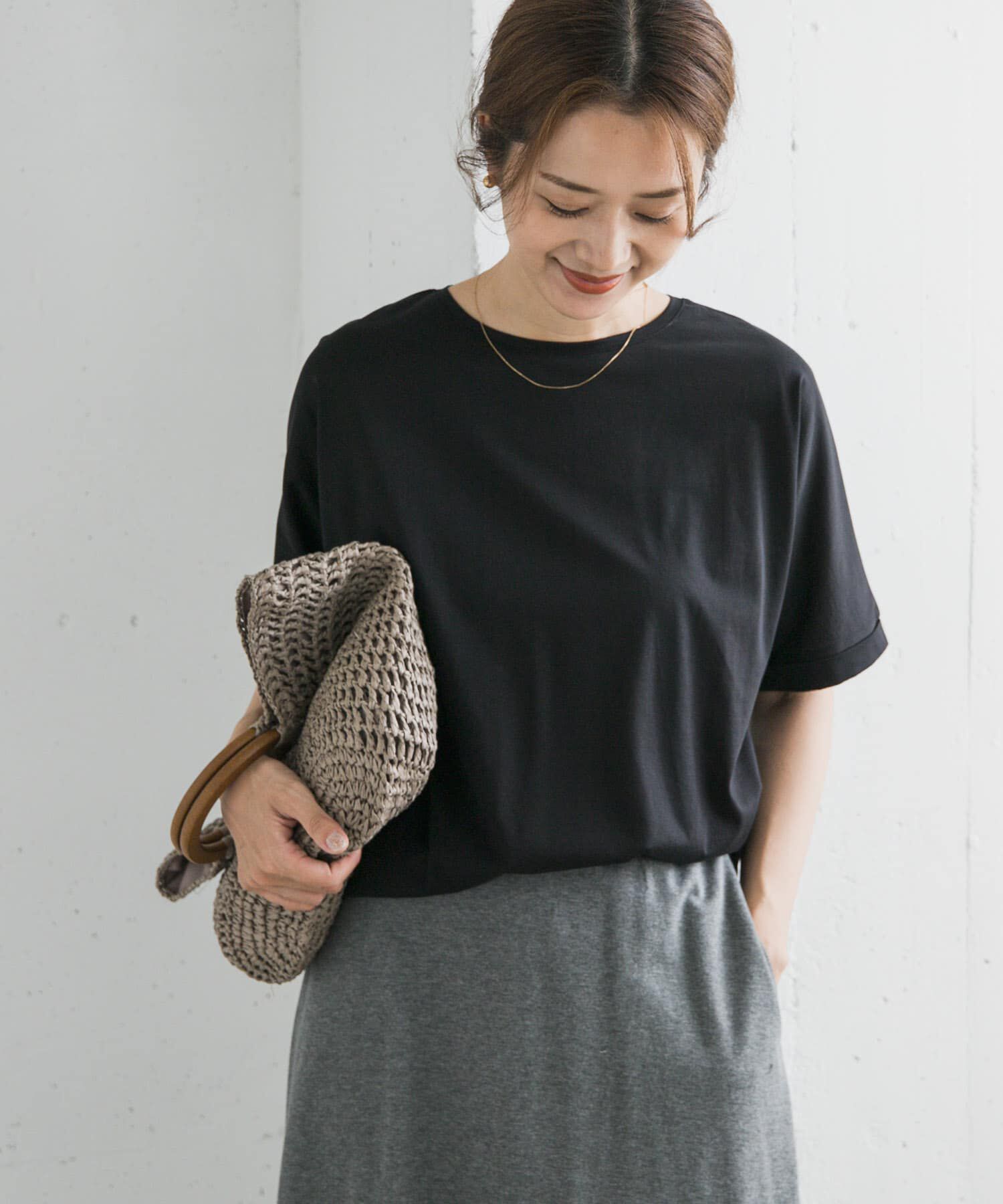 URBAN RESEARCH DOORS「『UVｶｯﾄ/接触冷感 /ﾏｼﾝｳｫｯｼｬﾌﾞﾙ』ｼﾙｷｰｺｯﾄﾝﾛｰﾙ  」|Tシャツ・カットソー|